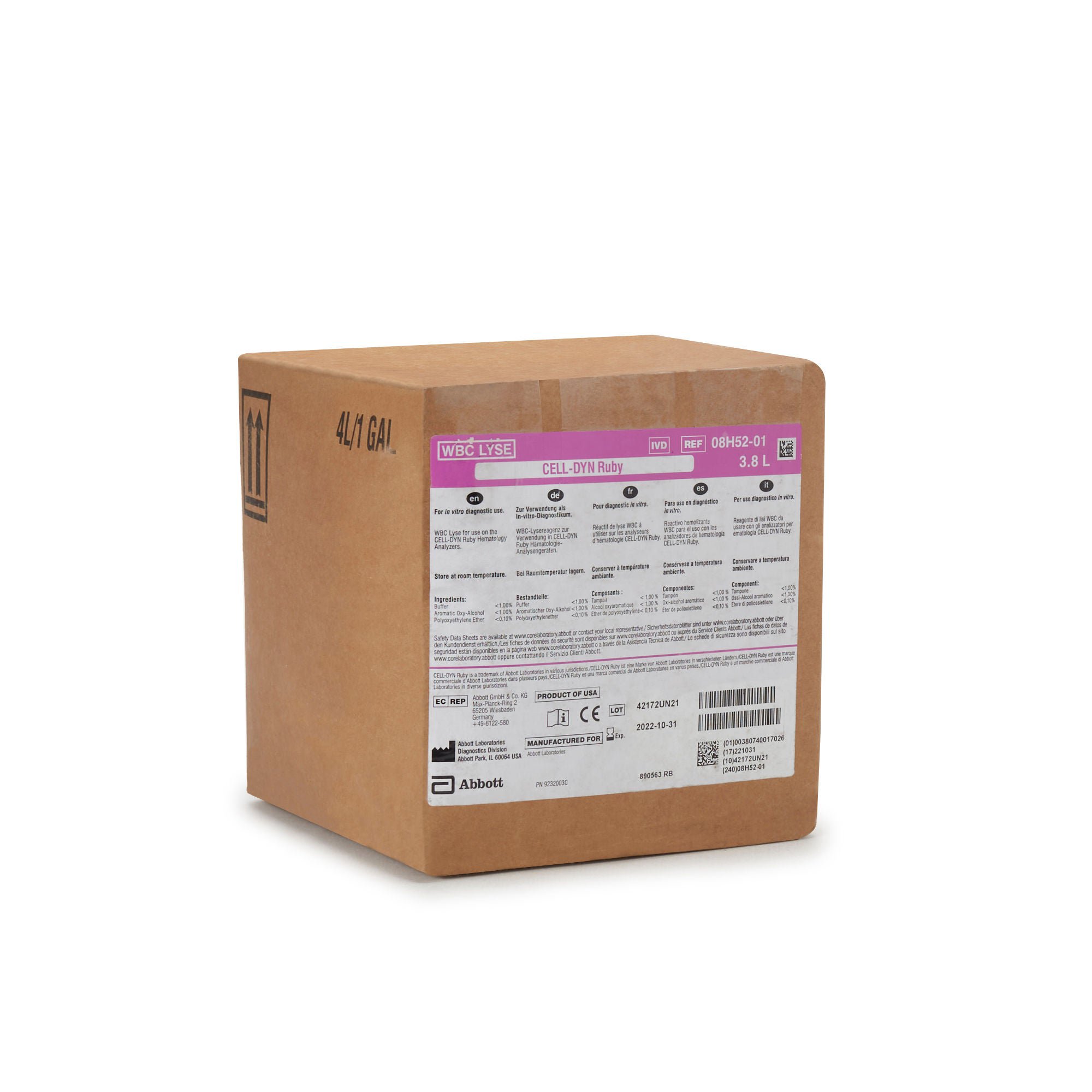 Abbott - 08H5201 Cell-Dyn® Reagent for use with Cell-Dyn Ruby Hematology Analyzer
