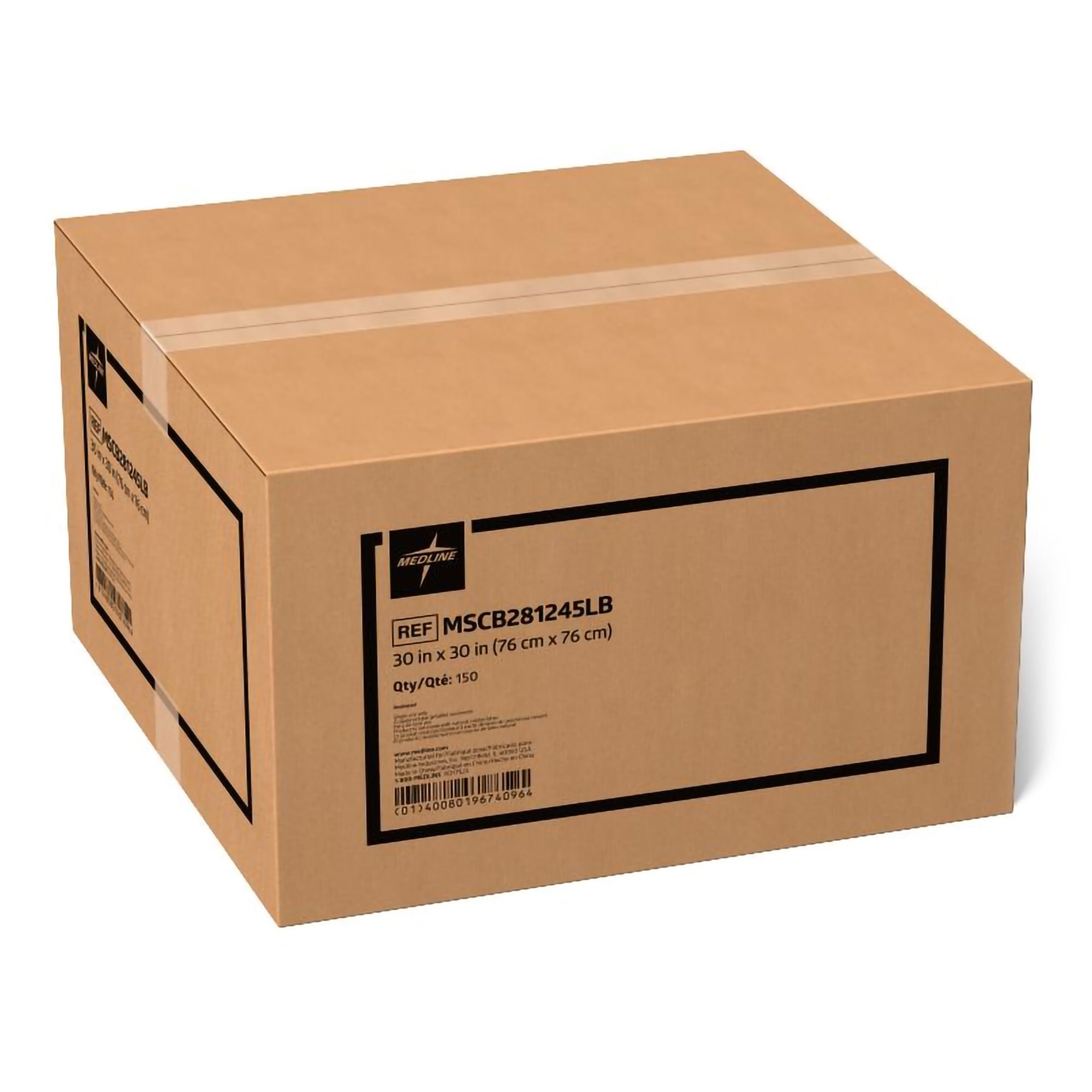 Medline - MSCB281245LB Disposable Underpad Protection Plus® 30 X 30 Inch Fluff Moderate Absorbency