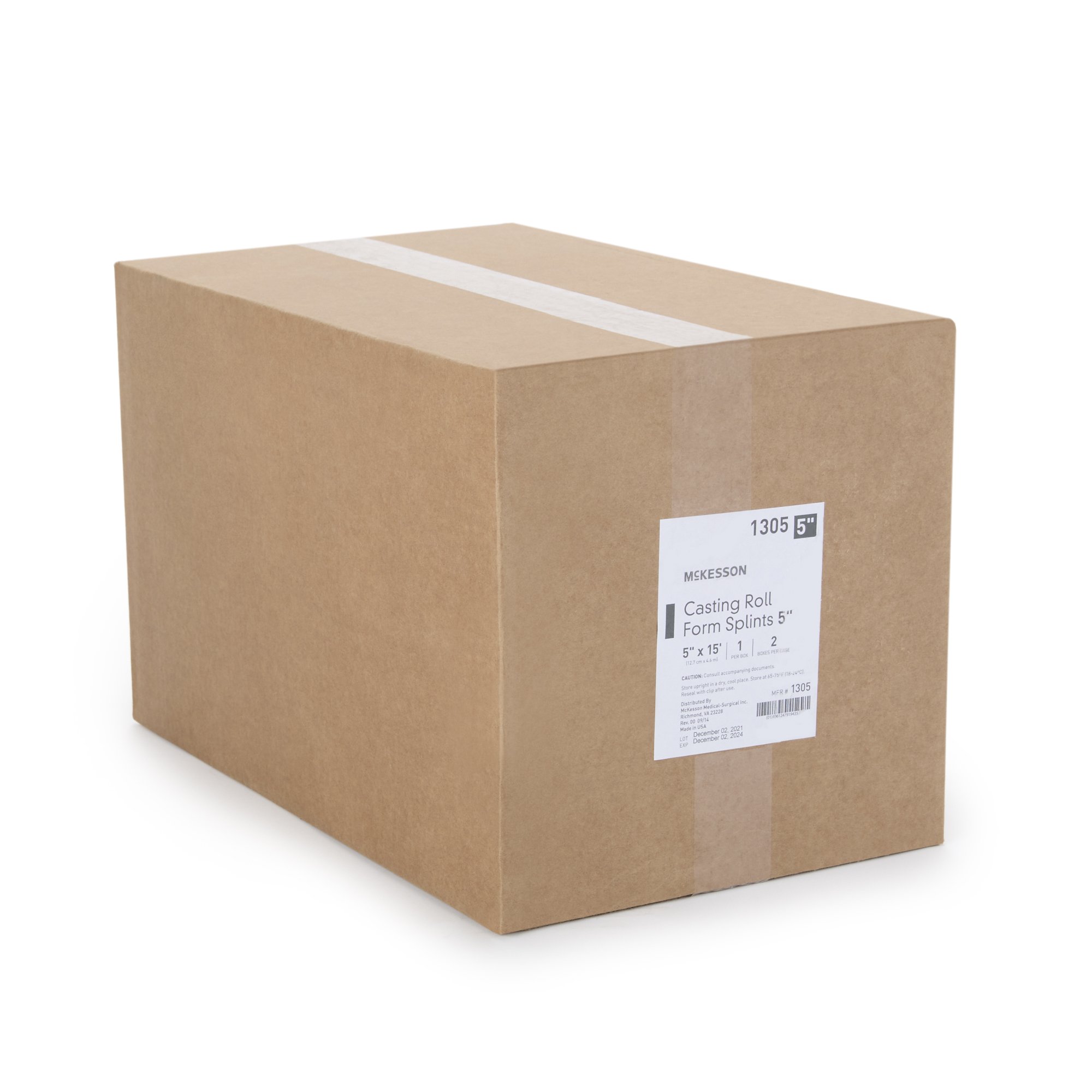 McKesson Brand 1305 - McKesson White Casting Roll Form Splints, 5 Inch x 5 Yard - 1/Box, 2/Case
