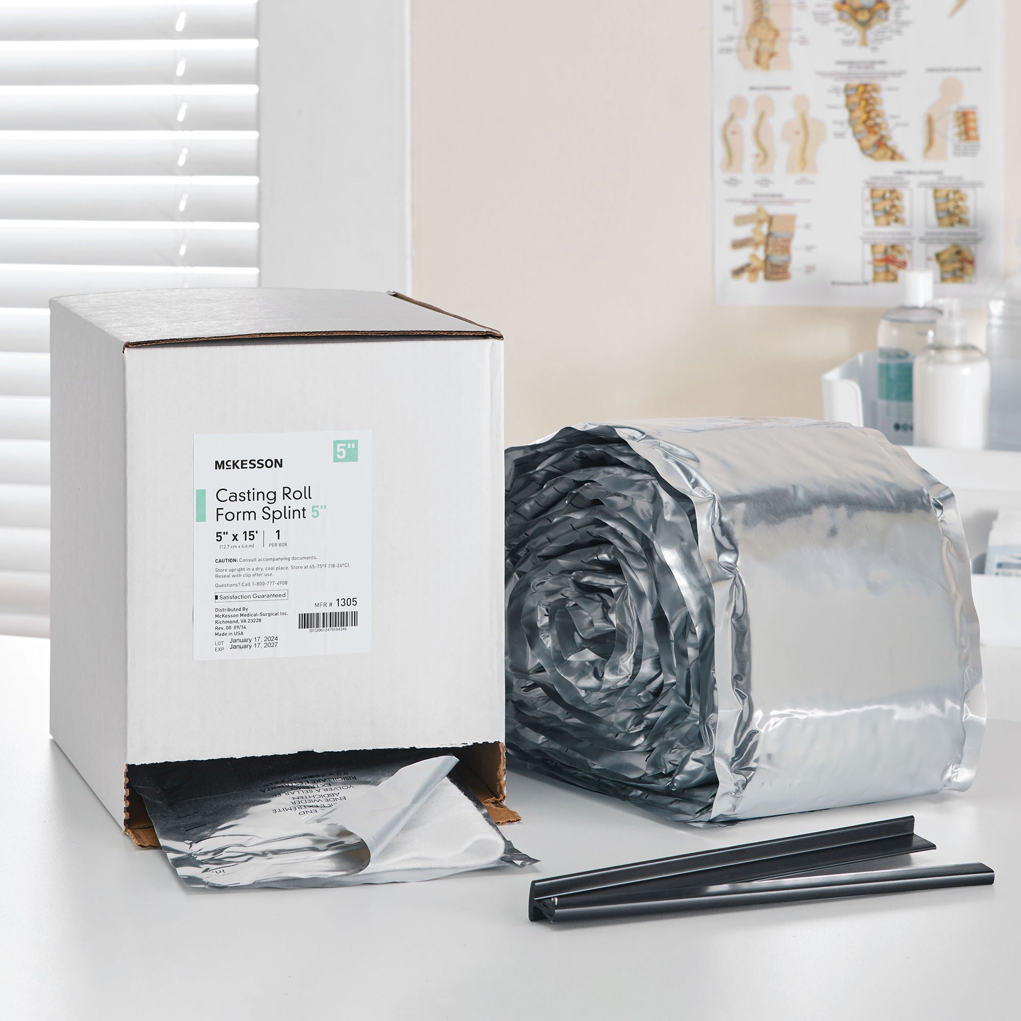 McKesson Brand - 1305 McKesson White Casting Roll Form Splints