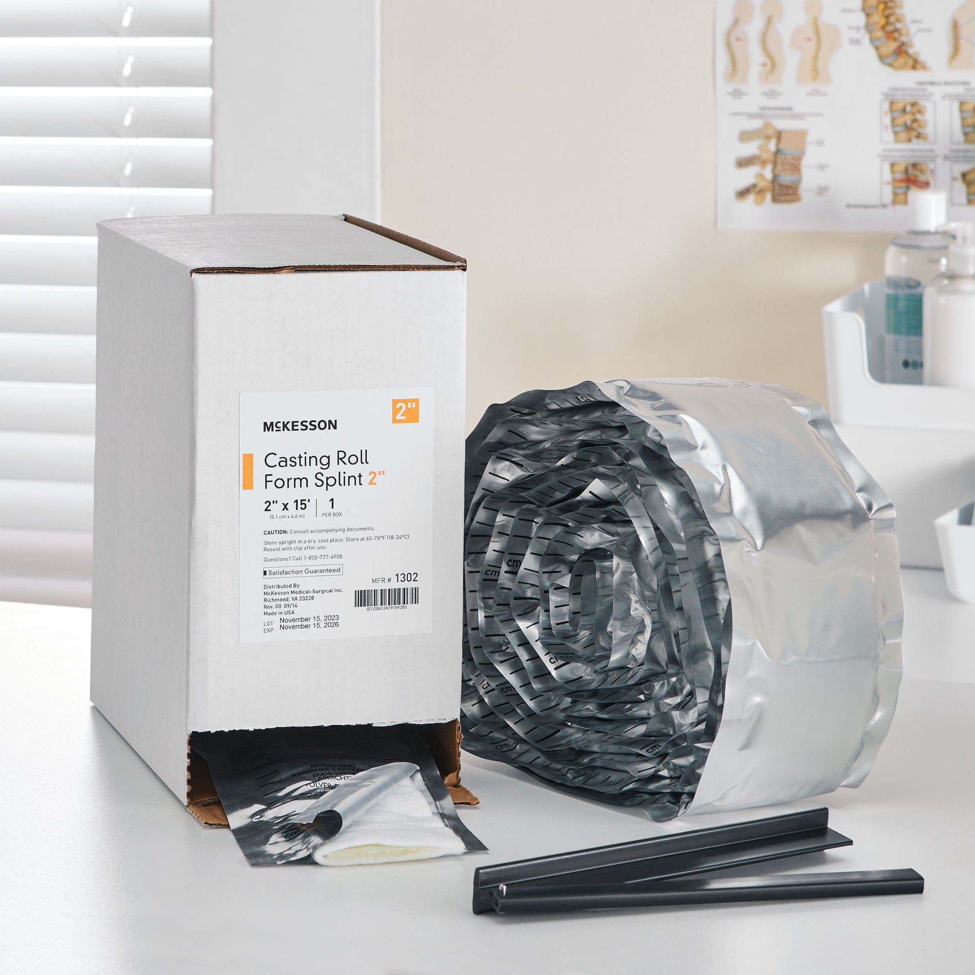 McKesson Brand - 1302 McKesson White Casting Roll Form Splints