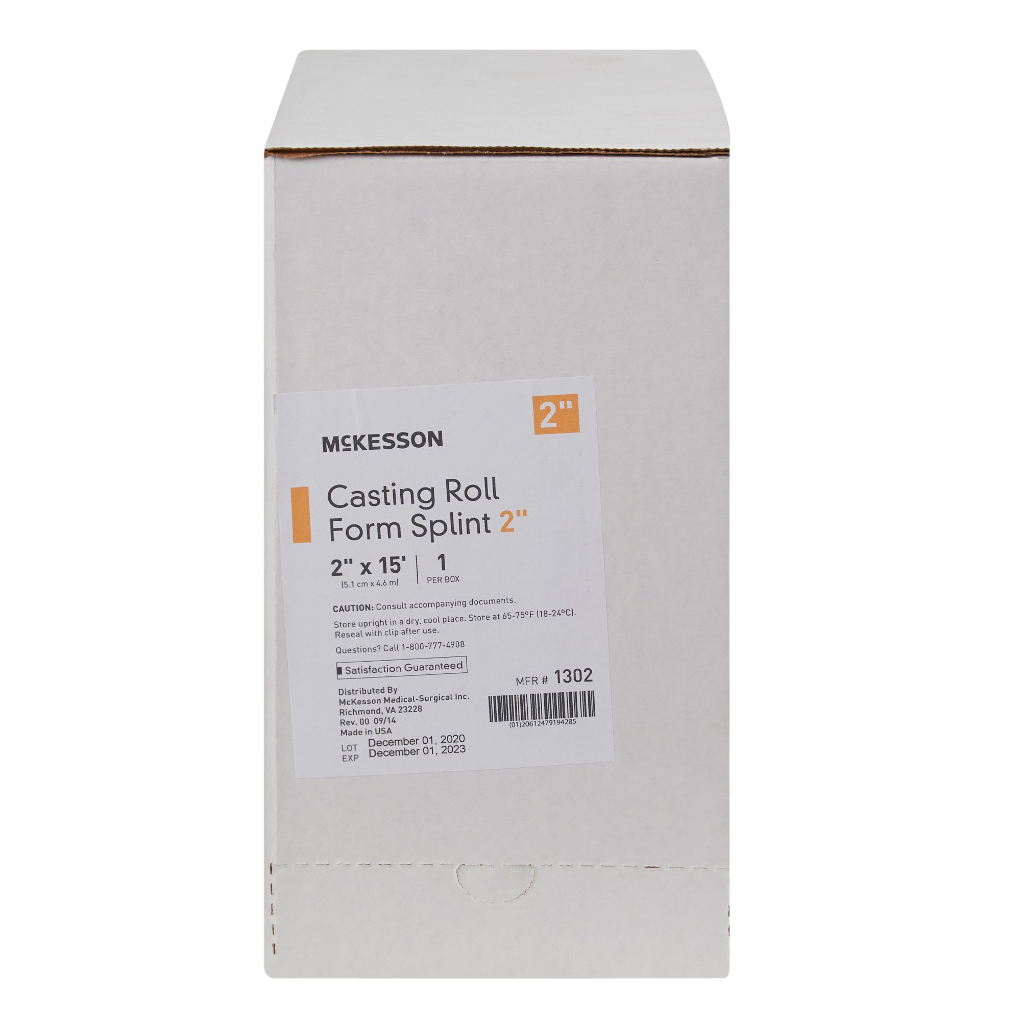 McKesson Brand - 1302 McKesson White Casting Roll Form Splints