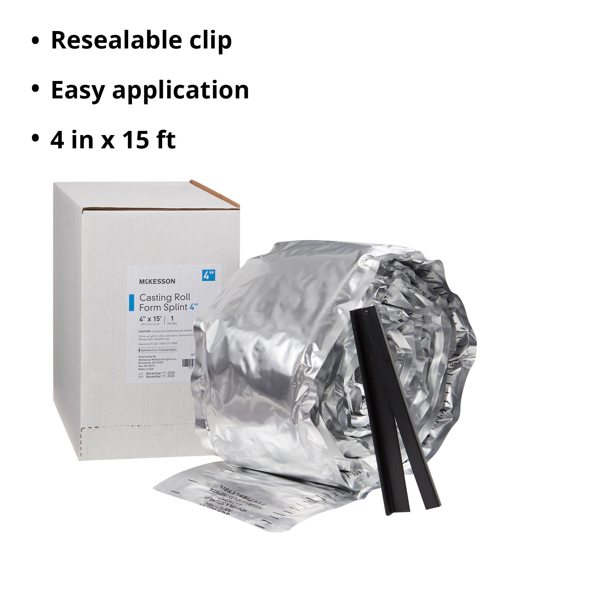 McKesson Brand - 1304 McKesson White Casting Roll Form Splints