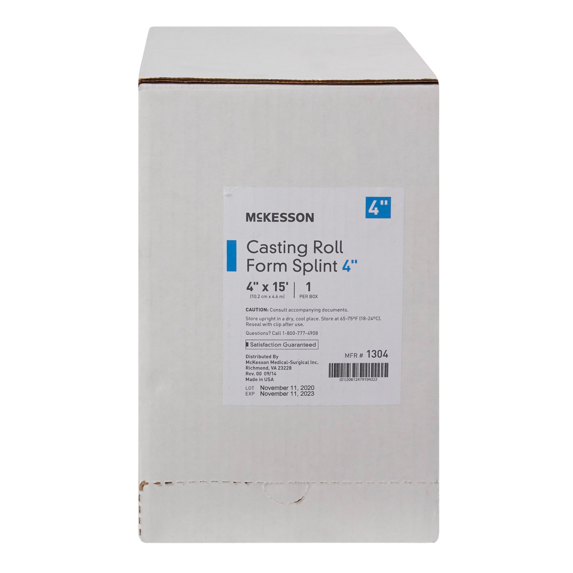 McKesson Brand - 1304 McKesson White Casting Roll Form Splints