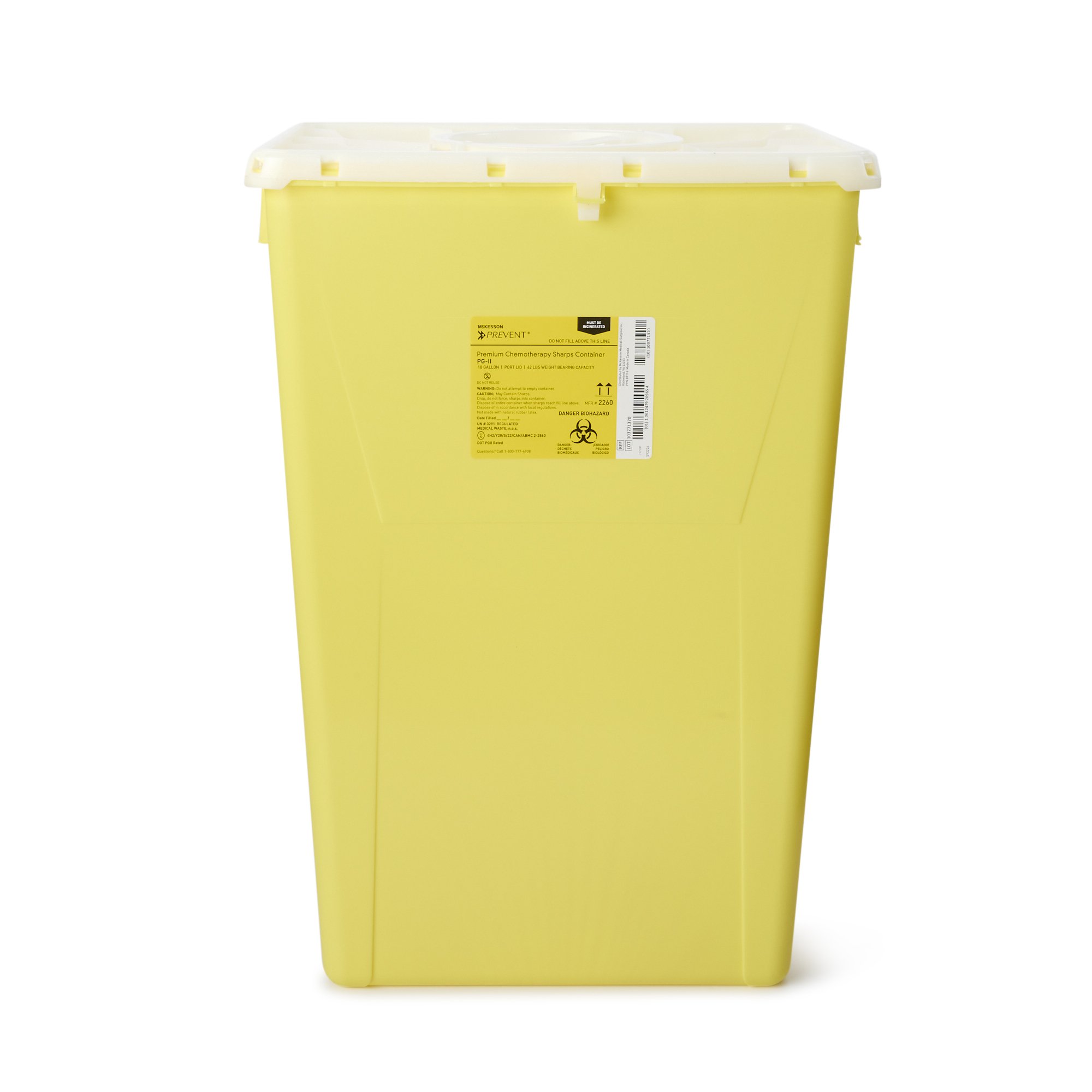 McKesson Brand - 2260 McKesson Prevent® Chemotherapy Sharps Container