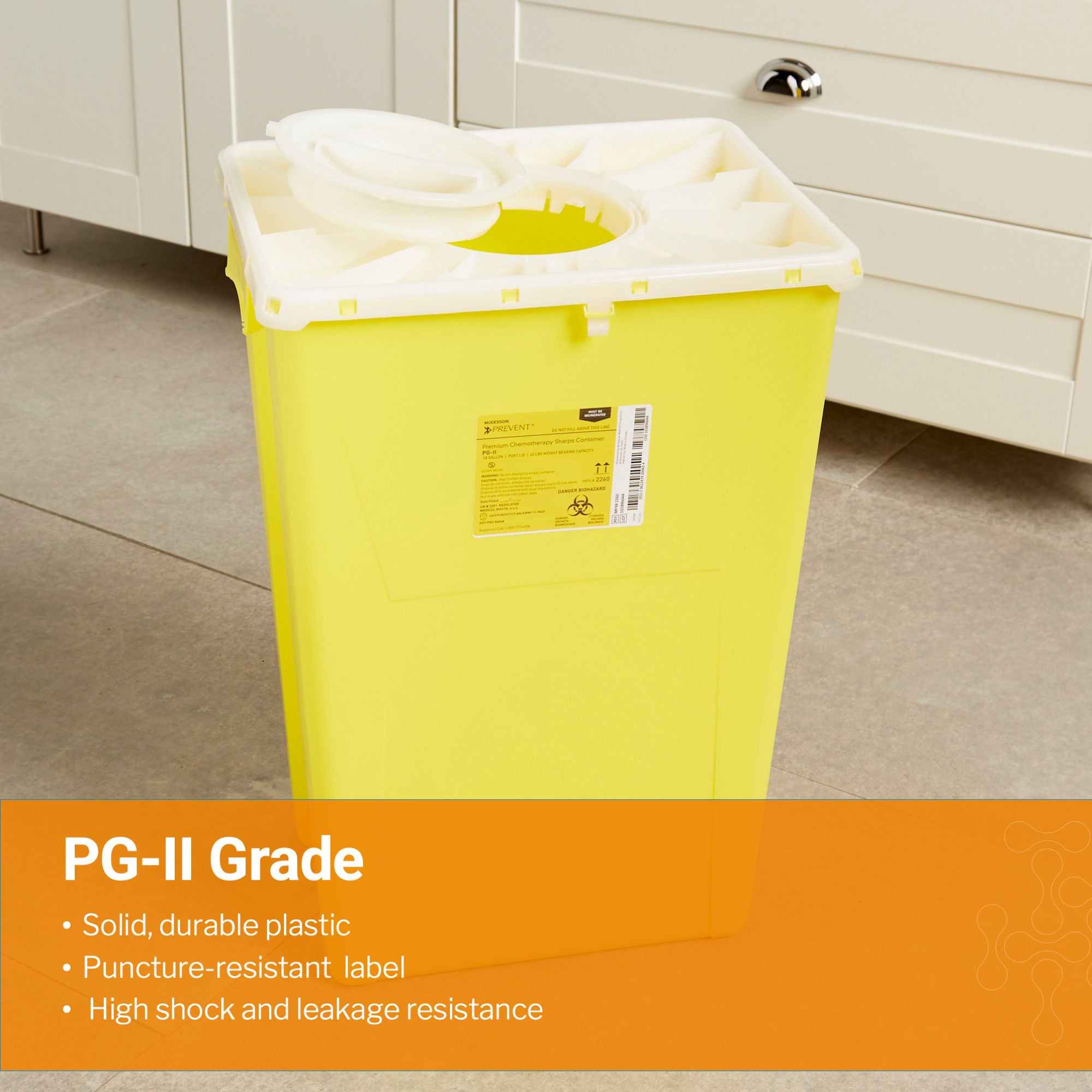McKesson Brand - 2260 McKesson Prevent® Chemotherapy Sharps Container