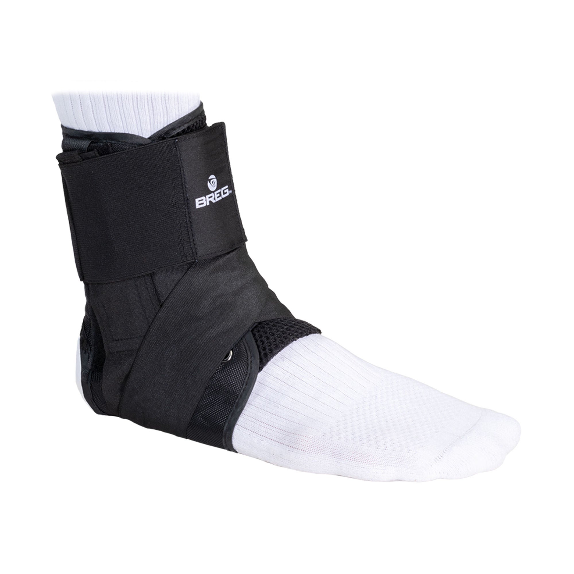 Breg - 100621-020 Ankle Support Breg® Small Figure-8 Strap / Lace-Up Closure Left / Right Foot