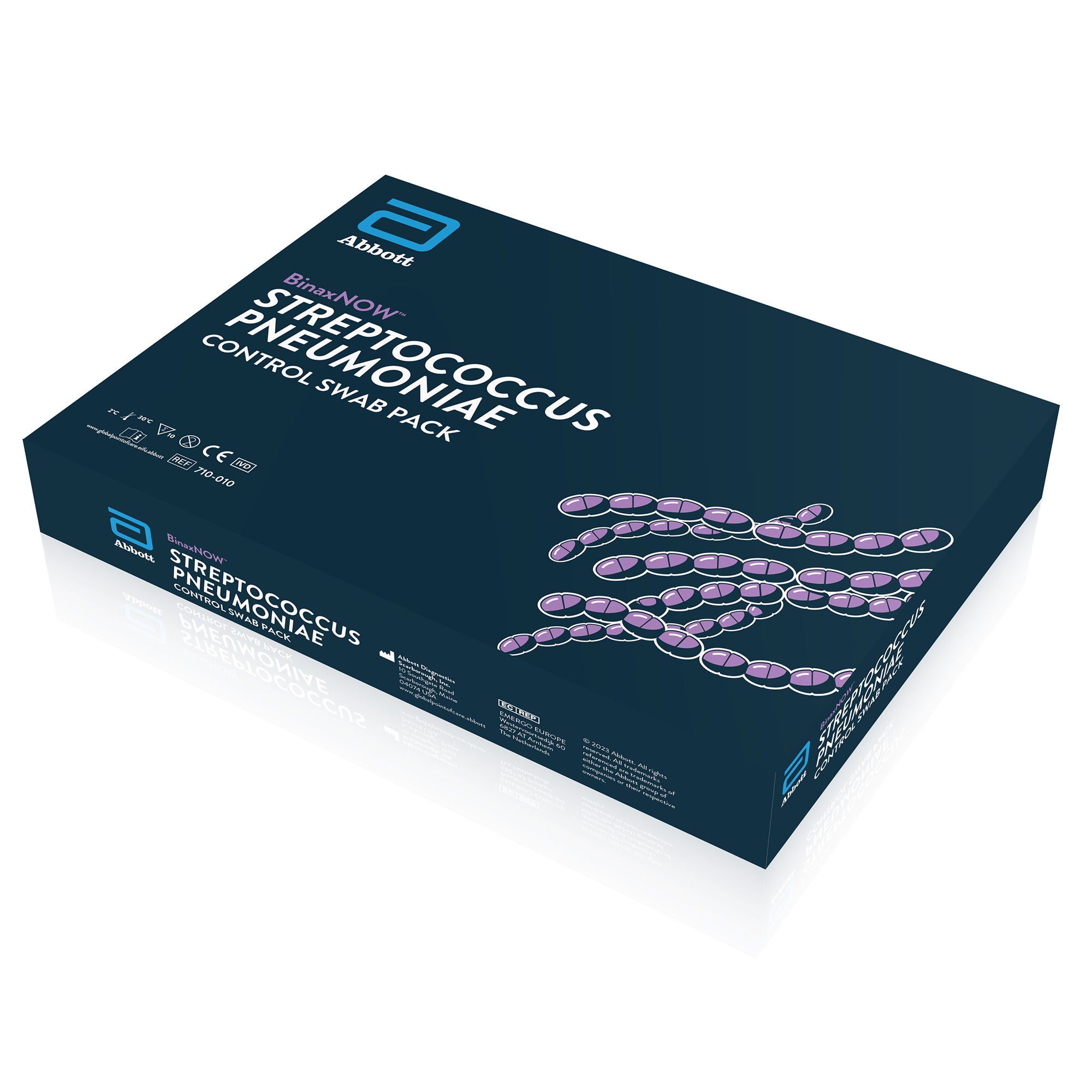 Abbott Rapid Dx North America LLC - 710010 Infectious Disease Immunoassay Control Set BinaxNOW™ S. pneumo Control Swab Pack Positive Level / Negative Level