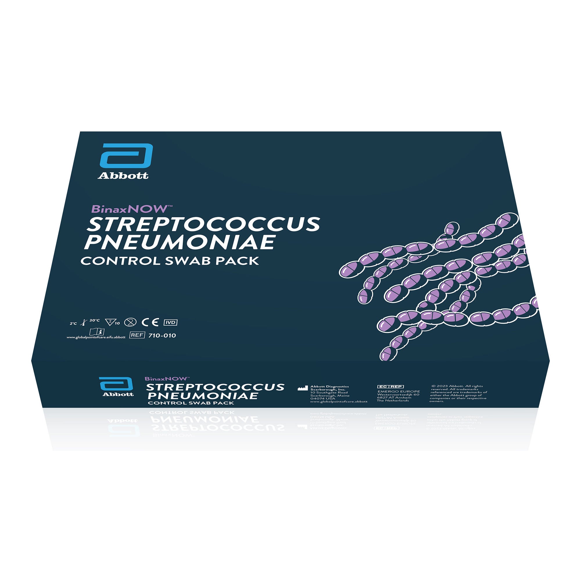 Abbott Rapid Dx North America LLC - 710010 Infectious Disease Immunoassay Control Set BinaxNOW™ S. pneumo Control Swab Pack Positive Level / Negative Level