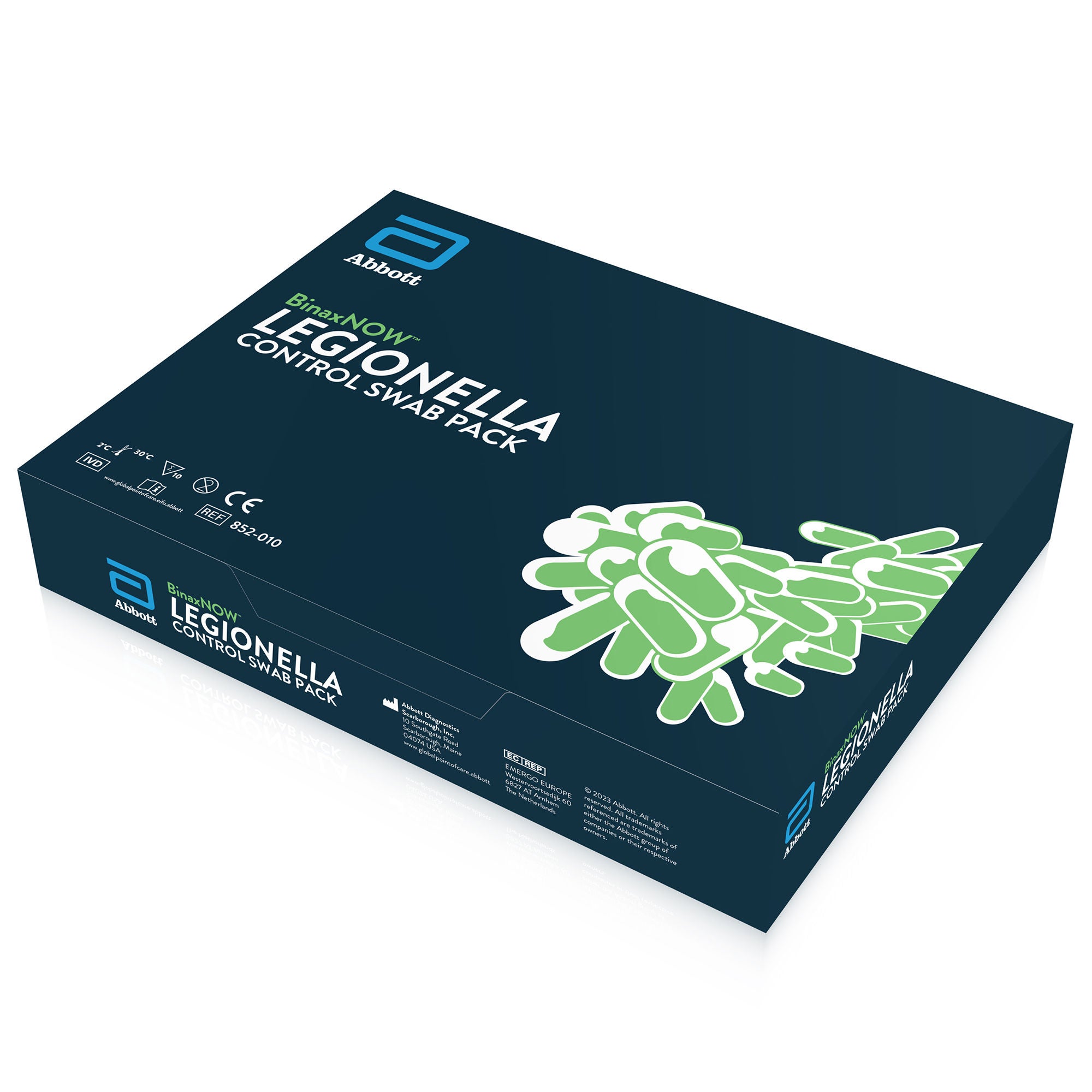 Abbott Rapid Dx North America LLC - 852010 Infectious Disease Immunoassay Control Set BinaxNOW™ Legionella Control Swab Pack Positive Level / Negative Level
