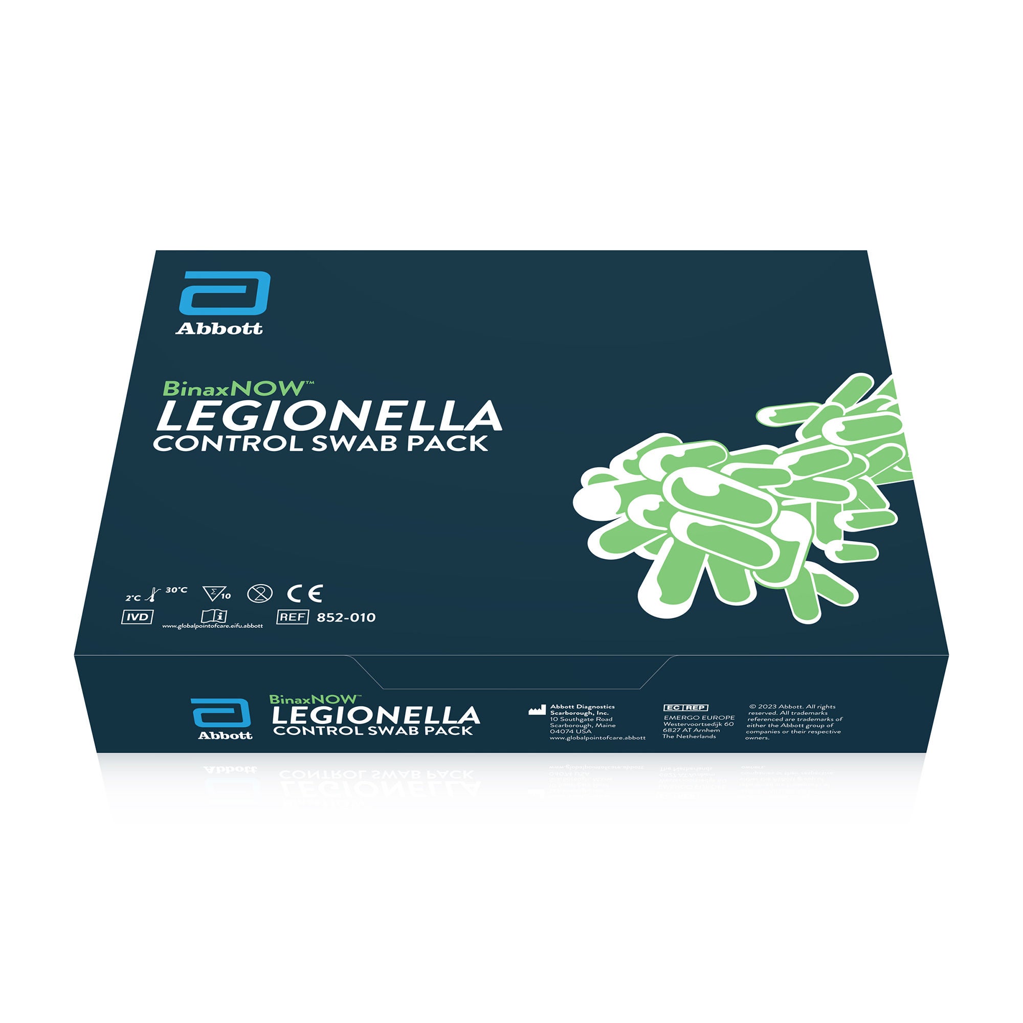 Abbott Rapid Dx North America LLC - 852010 Infectious Disease Immunoassay Control Set BinaxNOW™ Legionella Control Swab Pack Positive Level / Negative Level