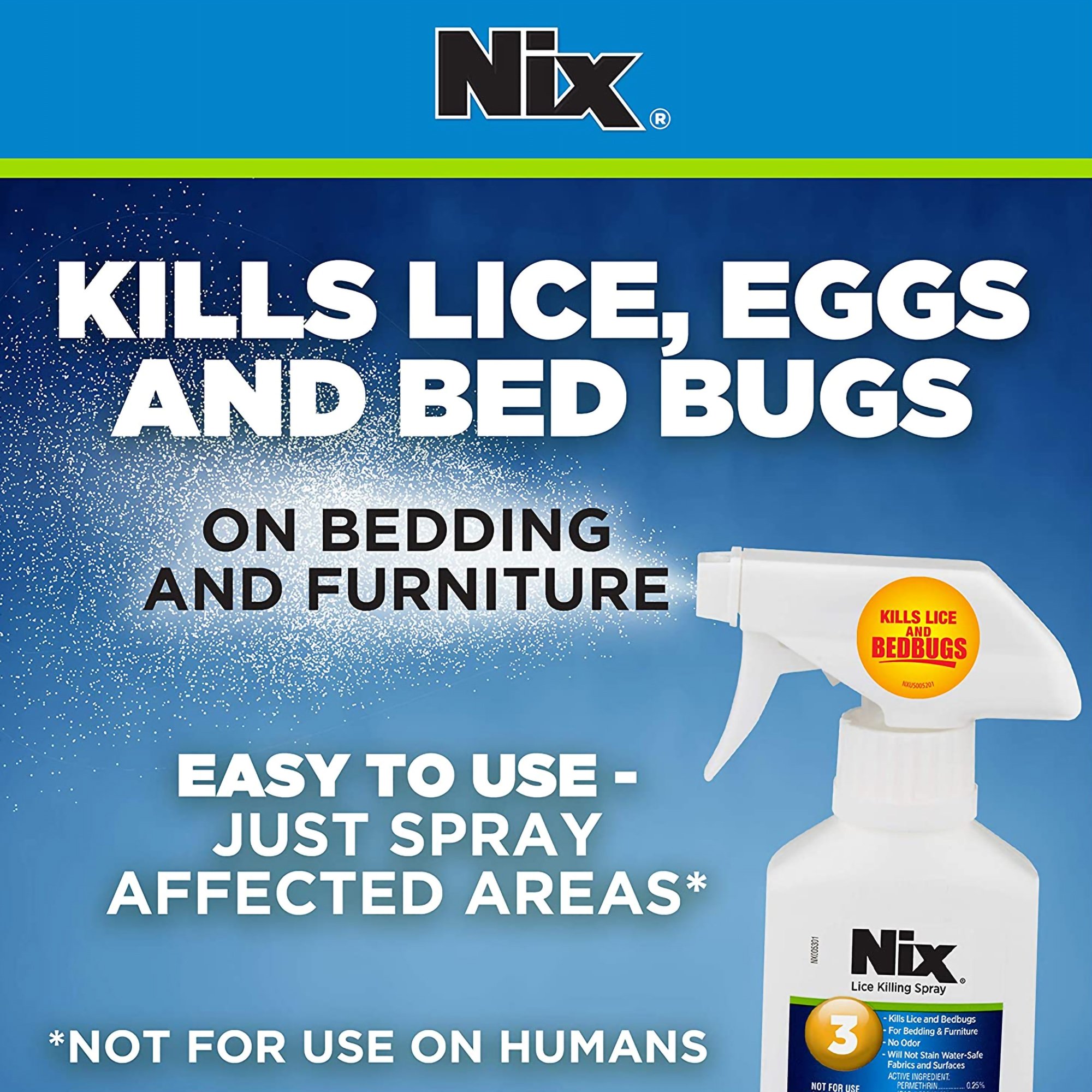 Prestige Medical 63736012001 - Nix® Lice Killing Furniture Treatment Spray, 5-ounce bottle - 1/Each