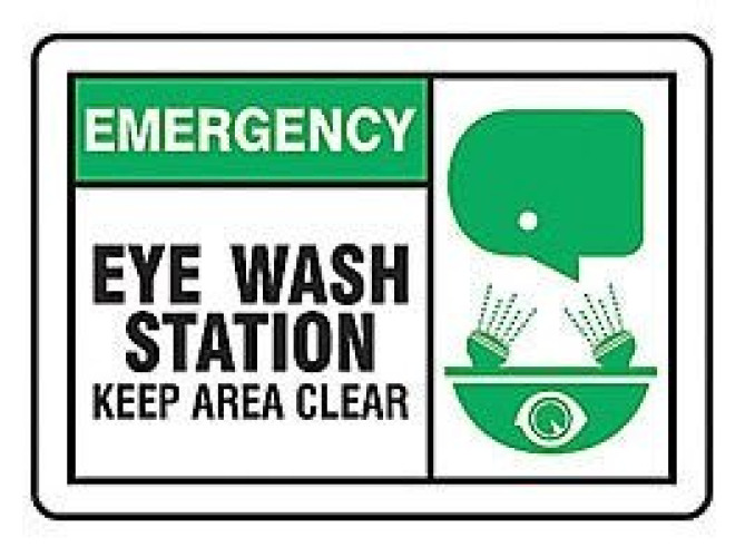 Grainger - 9RD90 Magnetic Sign First Aid Sign Accuform® Emergency Eye Wash Station