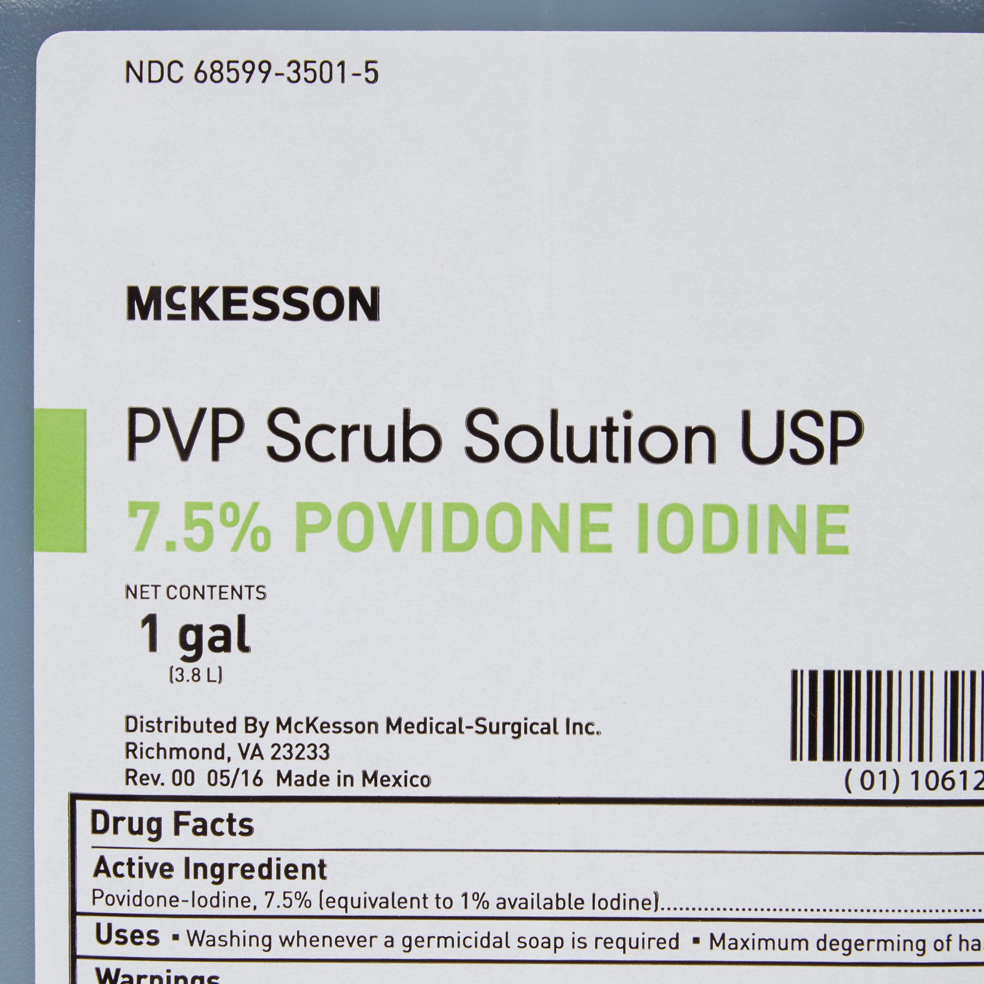 McKesson Brand 038 - McKesson Prep Solution 1 gal. Jug - 1/Each, 4/Case