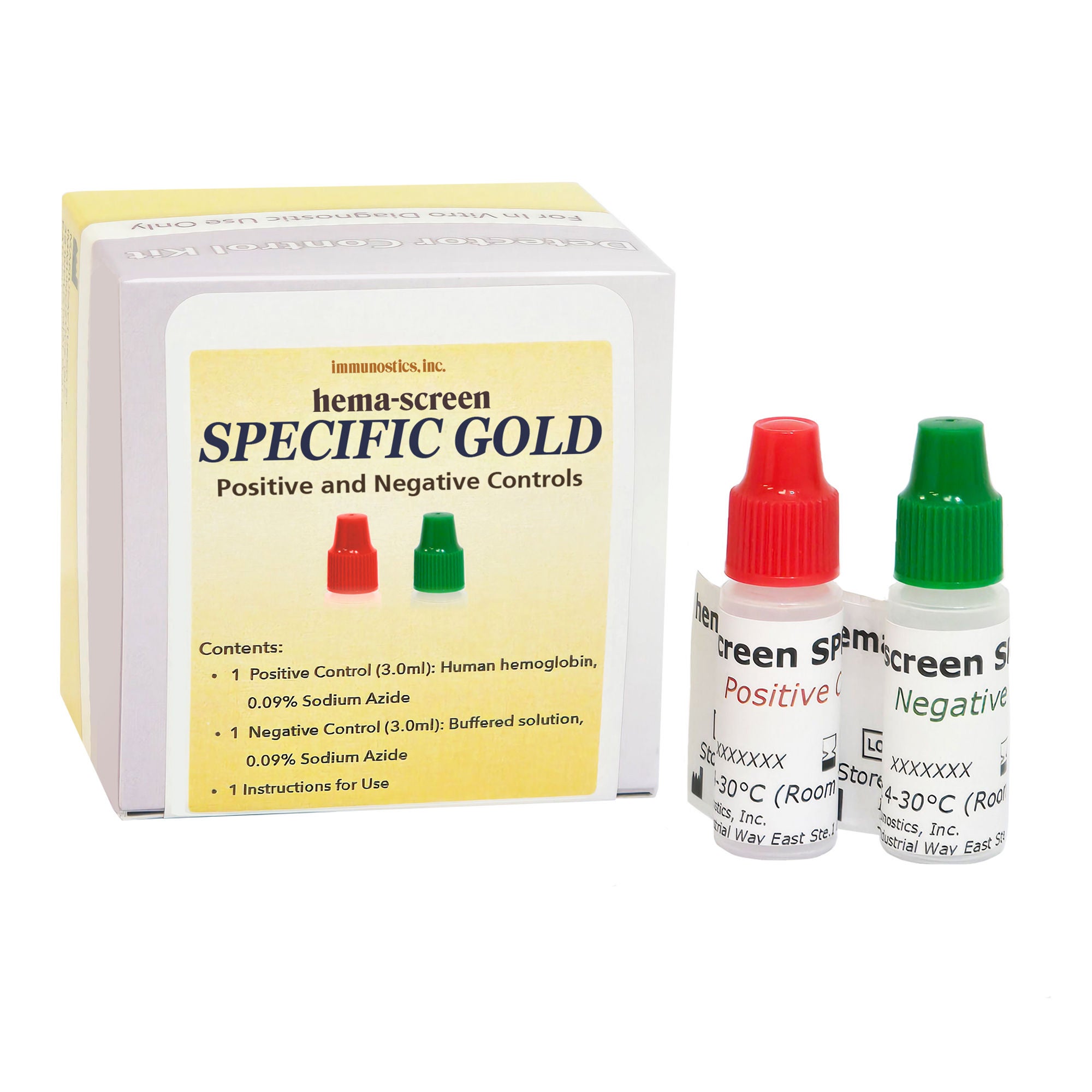 Immunostics - HSGDCON Colorectal Cancer Screening Control Set Hema-Screen™ Specific Hemoglobin Positive Level / Negative Level