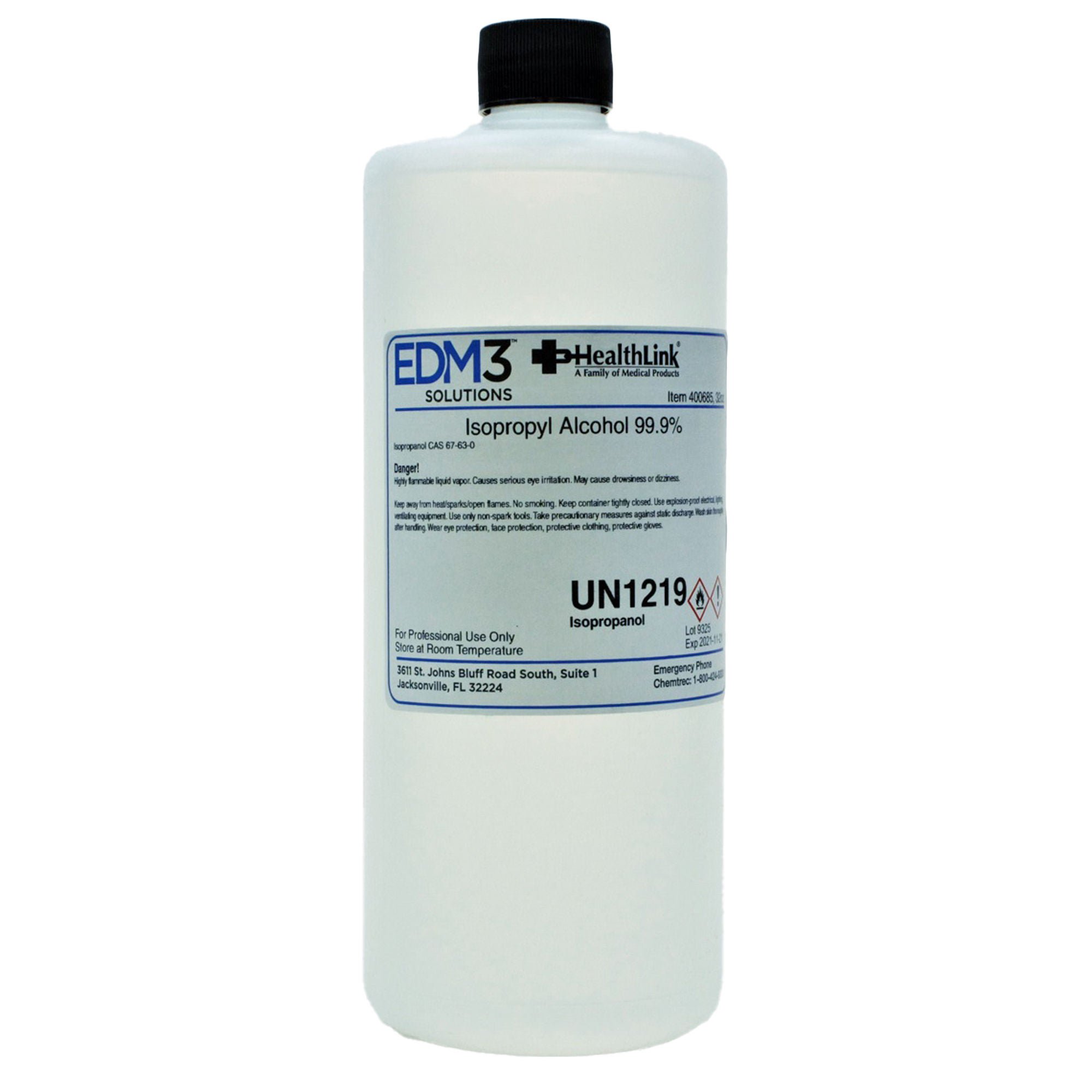 EDM 3 LLC - 400685 Histology Reagent Isopropanol 99% 32 oz.