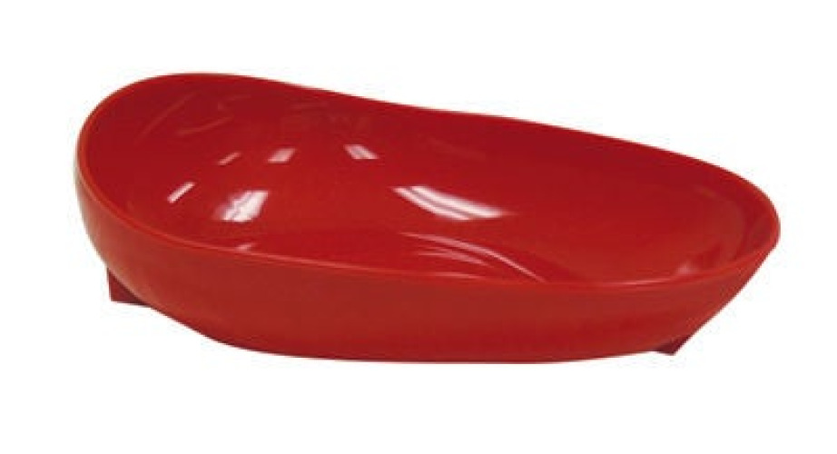 Fabrication Enterprises - 62-0141 Non-Skid Scoop Dish FabLife Plastic Red Reusable