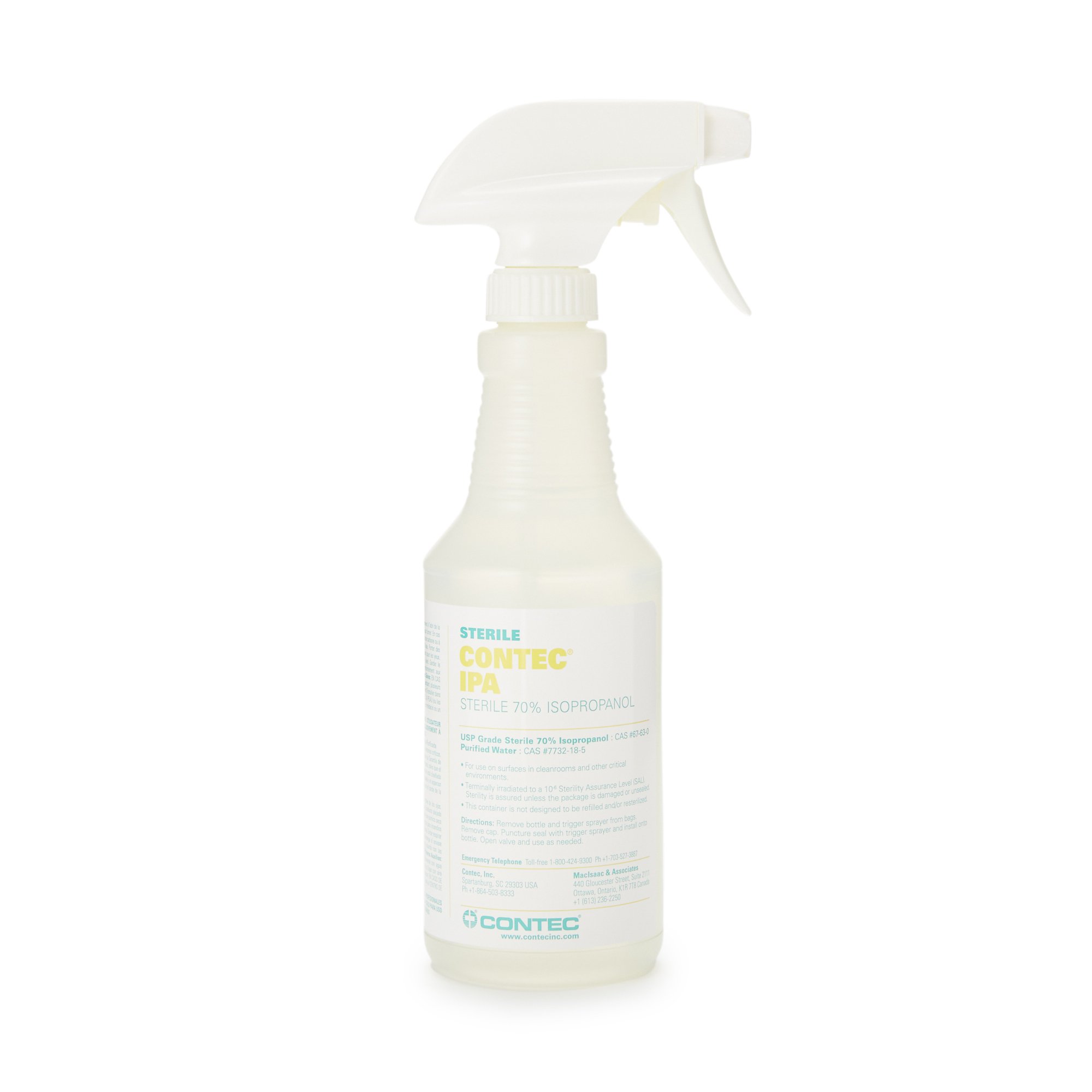 Contec Inc SB167030IR - Contec® Isopropyl Alcohol Surface Disinfectant Spray, 16-ounce Spray Bottle - 1/Each, 12/Case
