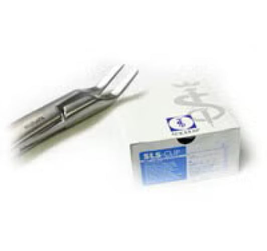 Advanced Meditech International - 4030DX Ligating Clip Applier Set Vitalitec 6 Medium Clips Finger Ring Handle Curved Tip