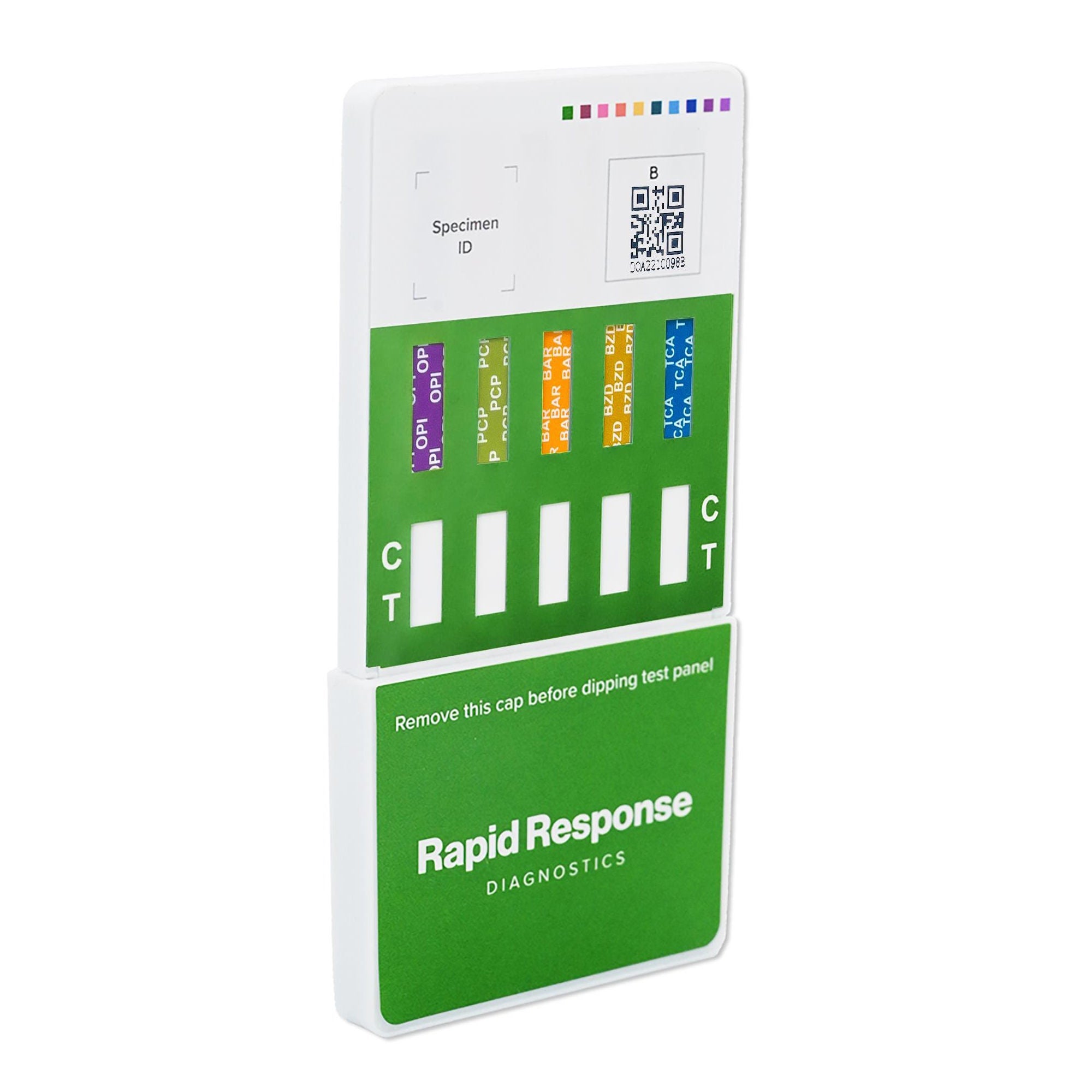 BTNX - D10.1-1P29-25 Drugs of Abuse Test Kit Rapid Response™ AMP1000, BAR300, BZO300, COC300, mAMP/MET1000, MTD300, OPI2000, PCP2, TCA1000, THC50 25 Tests CLIA Waived