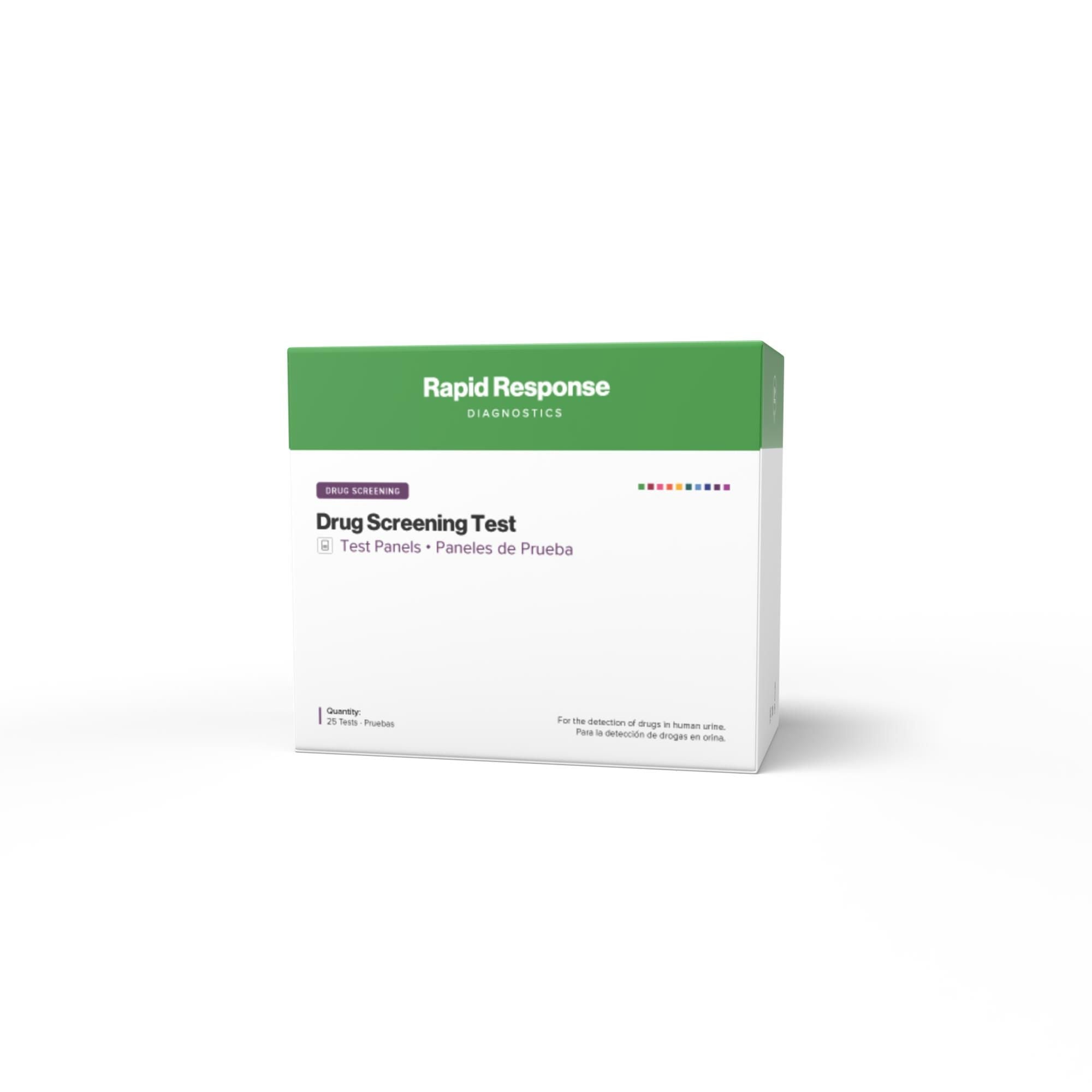BTNX - D10.1-1P29-25 Drugs of Abuse Test Kit Rapid Response™ AMP1000, BAR300, BZO300, COC300, mAMP/MET1000, MTD300, OPI2000, PCP2, TCA1000, THC50 25 Tests CLIA Waived