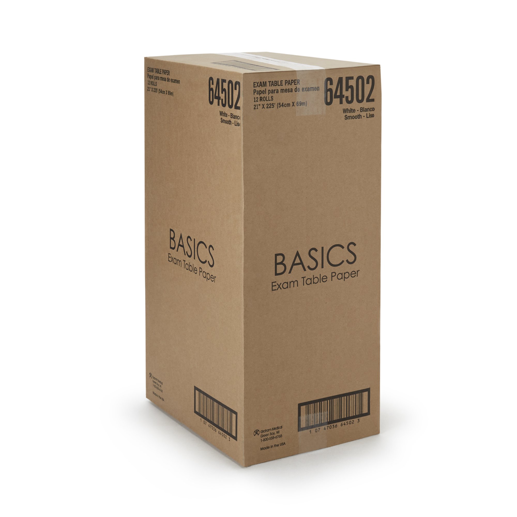 Graham Medical Products 64502 - Graham Medical Table Paper, 21 Inch x 225 Foot, White - 12/Case