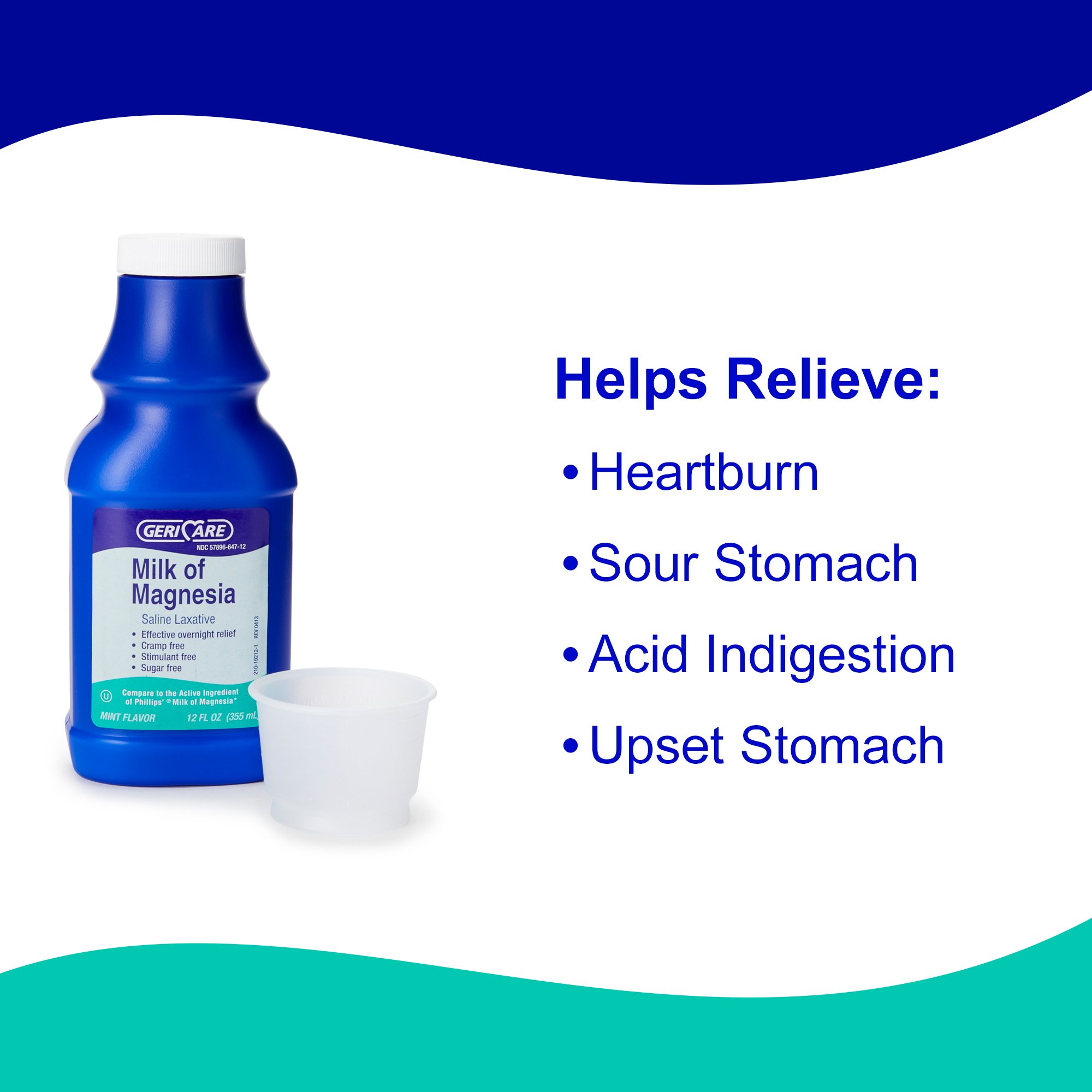 Geri-Care - QMOM-MNT-12-GCP Geri-Care® Magnesium Hydroxide Laxative