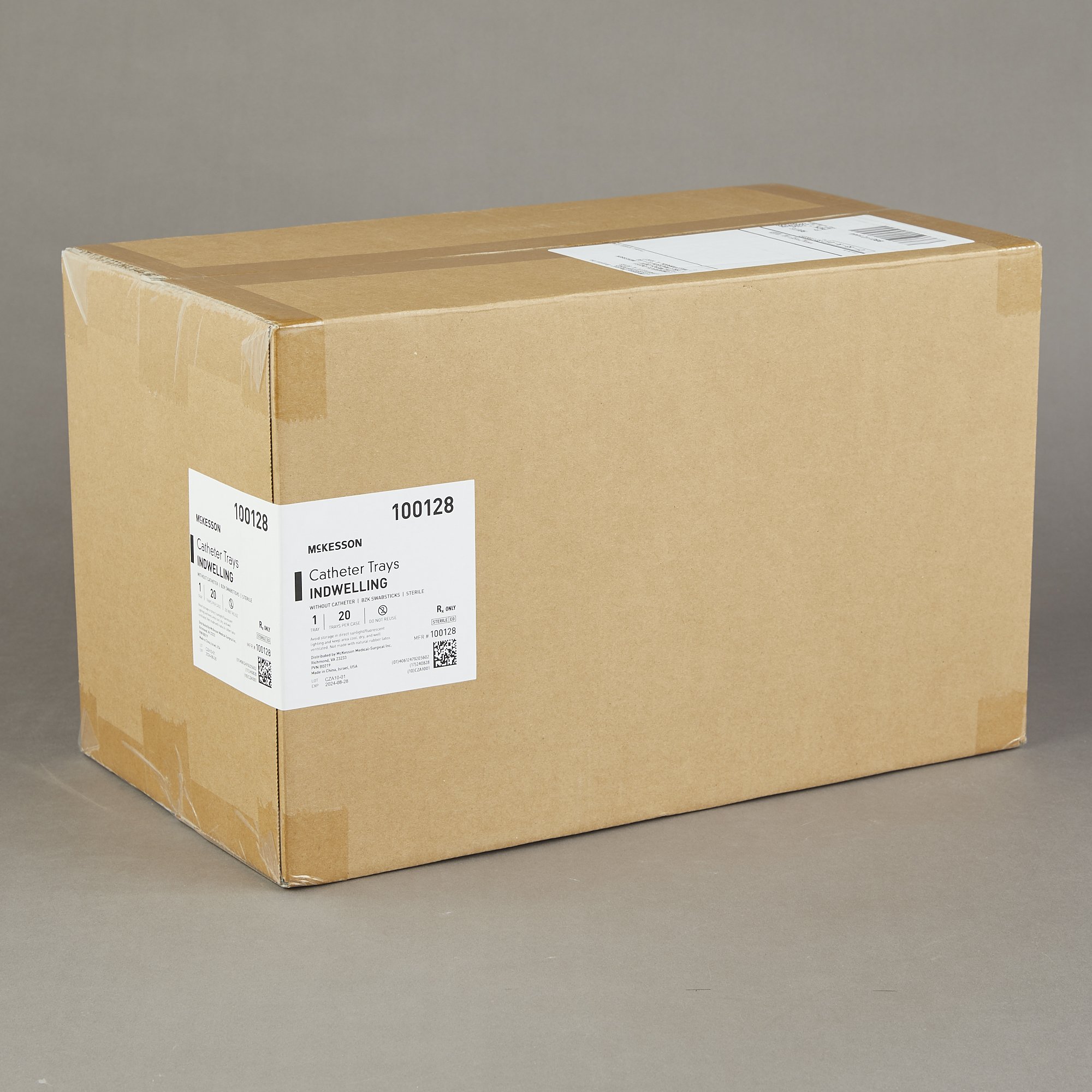 McKesson Brand 100128 - McKesson Indwelling Catheter Tray Without Catheter, BZK - 1/Each, 20/Case