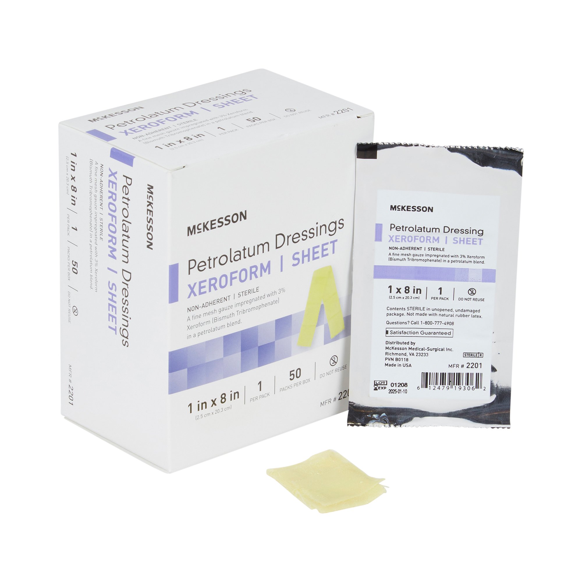McKesson Brand - 2201 McKesson Xeroform Petrolatum Impregnated Dressing
