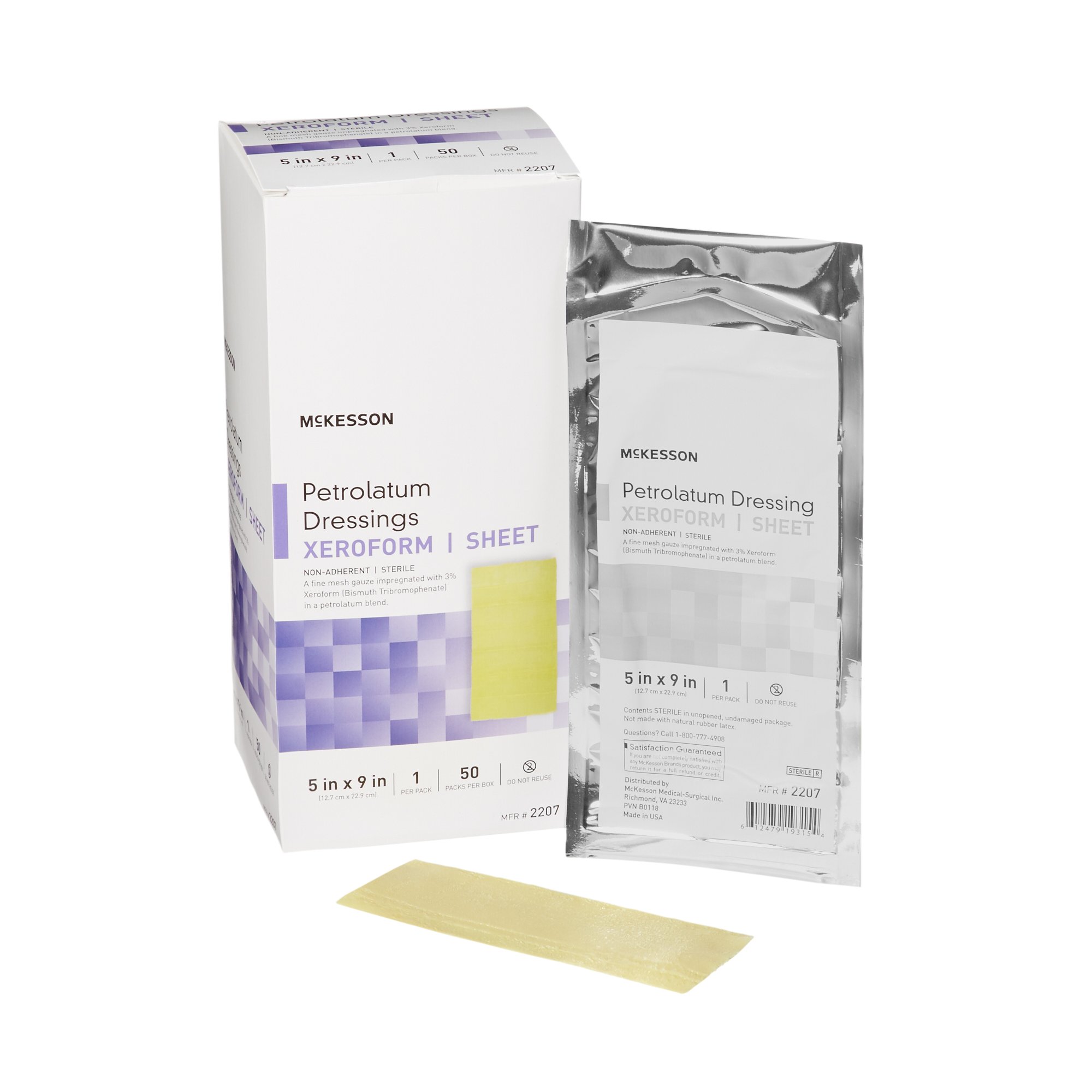 McKesson Brand - 2207 McKesson Xeroform Petrolatum Impregnated Dressing