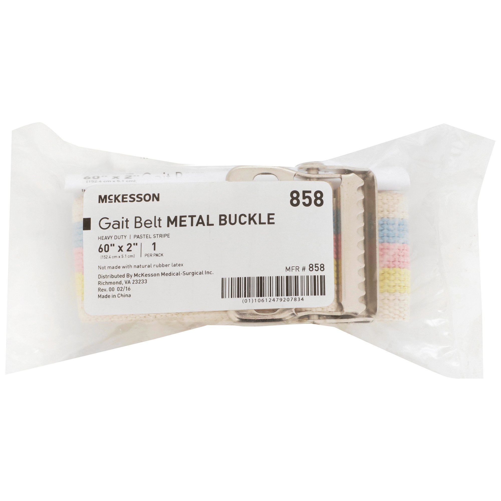 McKesson Brand - 858 McKesson Pastel Stripe Gait Belt