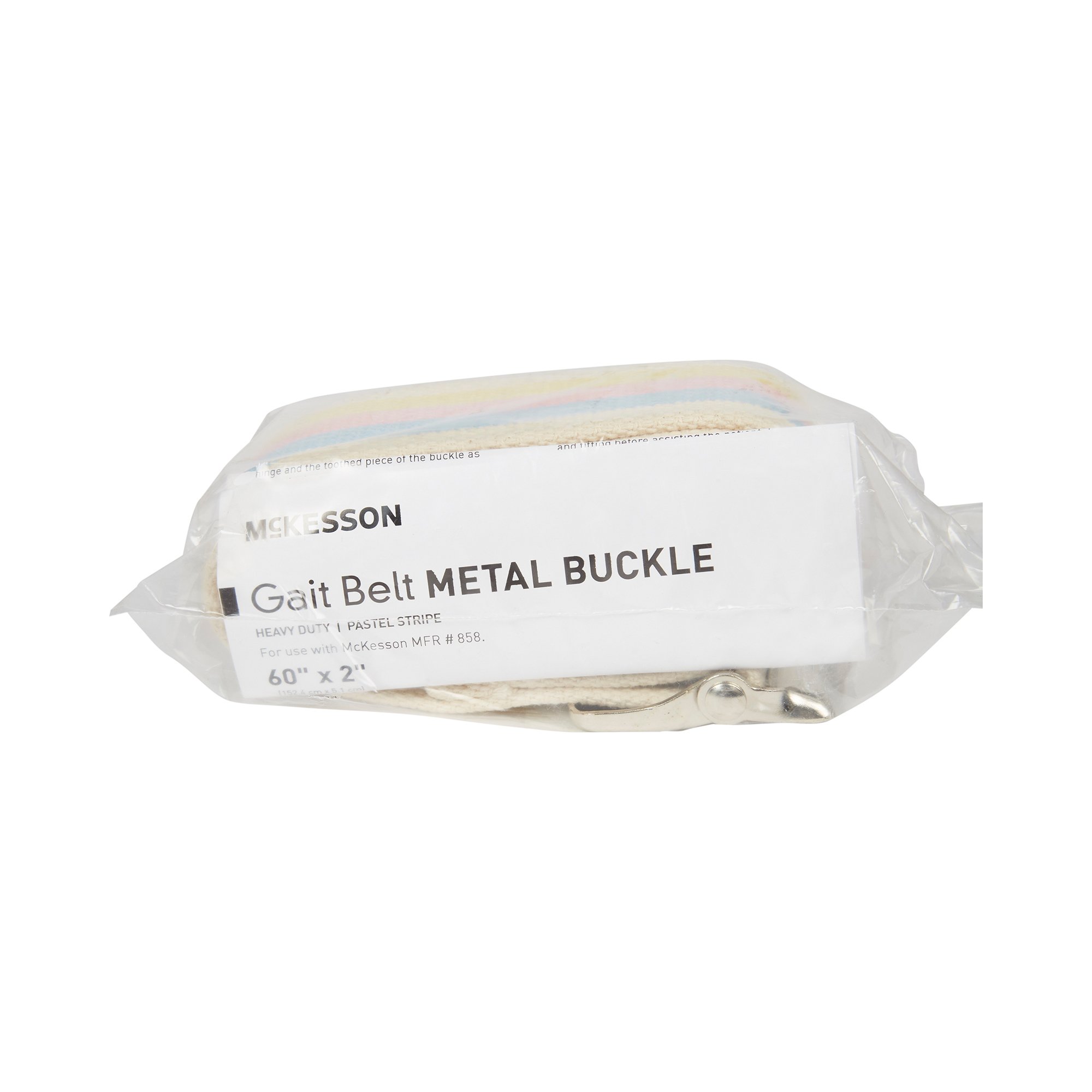 McKesson Brand 858 - McKesson Pastel Stripe Gait Belt, 60 Inch - 1/Each, 48/Case