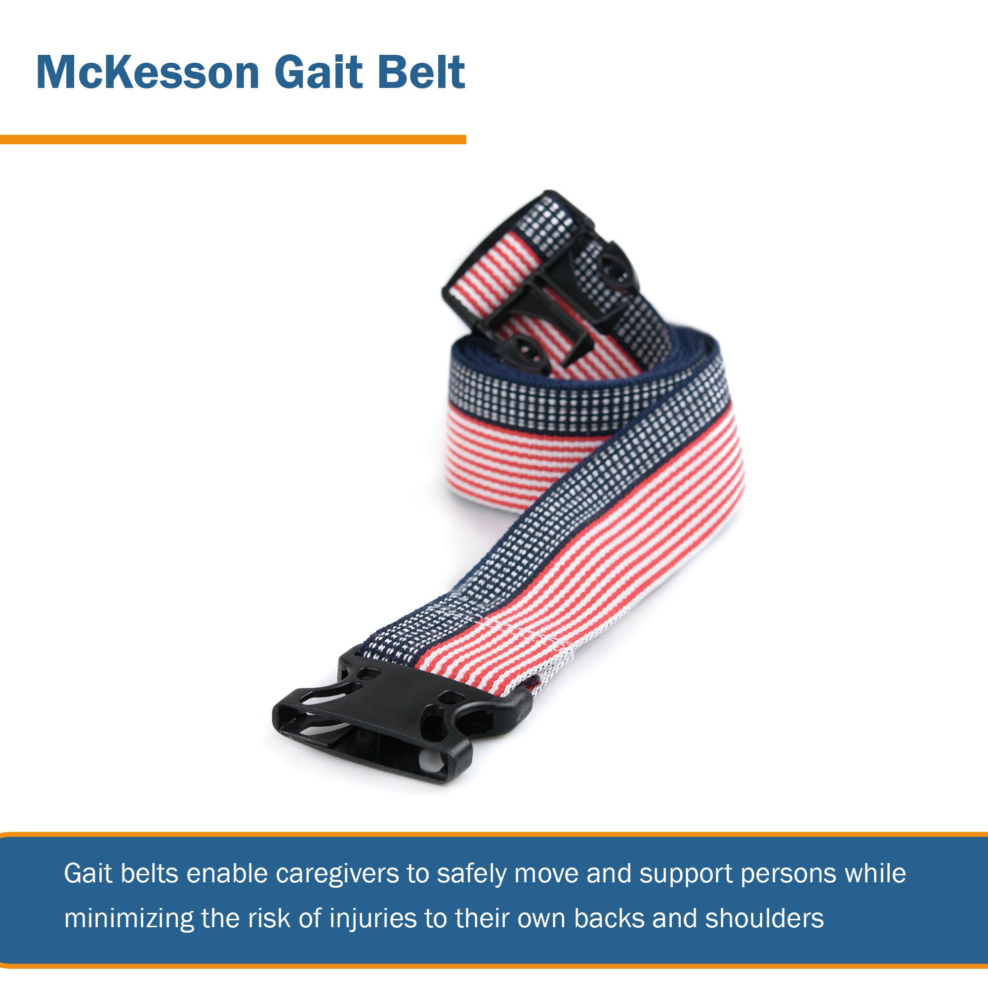 McKesson Brand 862 - McKesson Stars and Stripes Gait Belt, 60 Inch - 1/Each, 48/Case