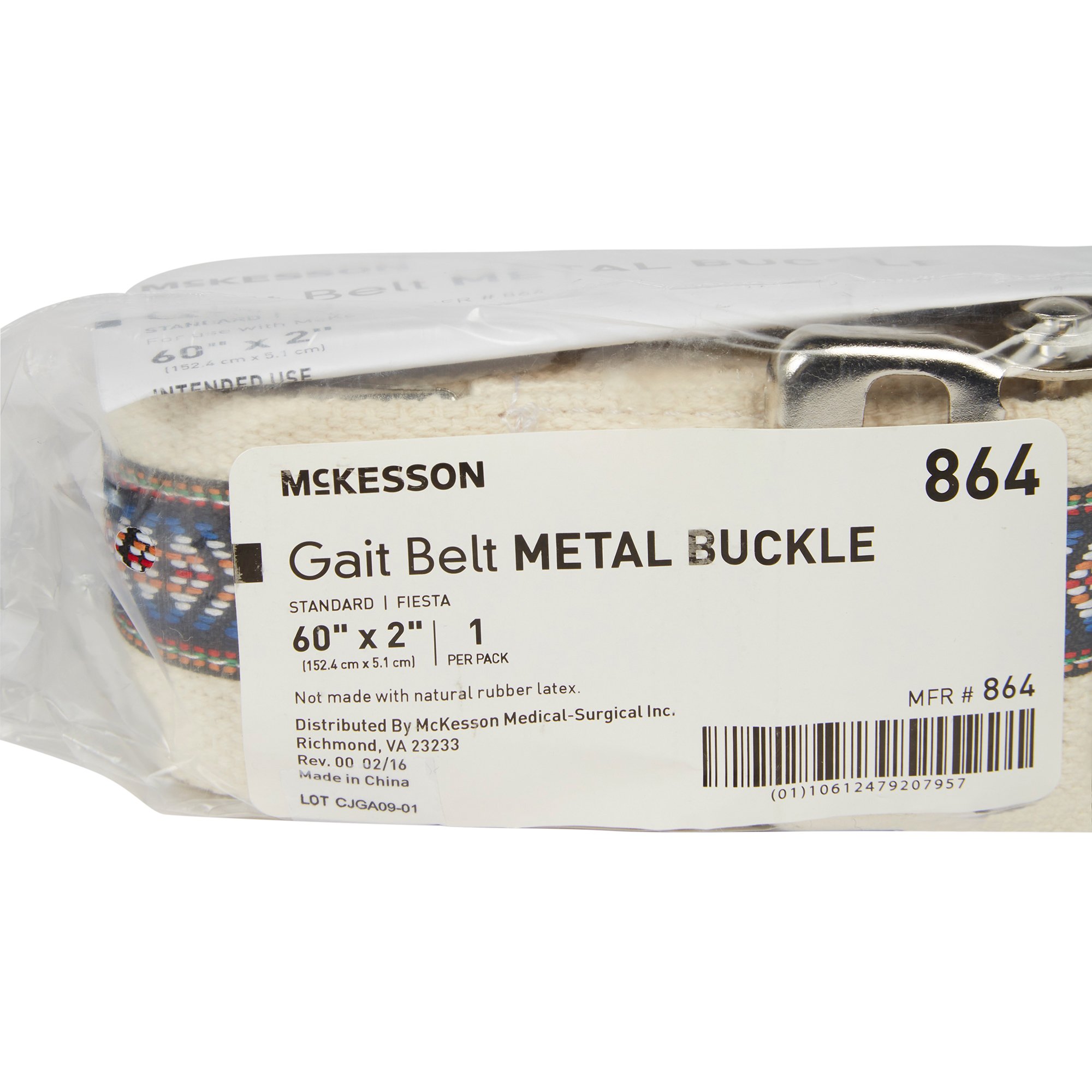 McKesson Brand 864 - McKesson Fiesta Design Gait Belt, 60 Inch - 1/Each, 48/Case