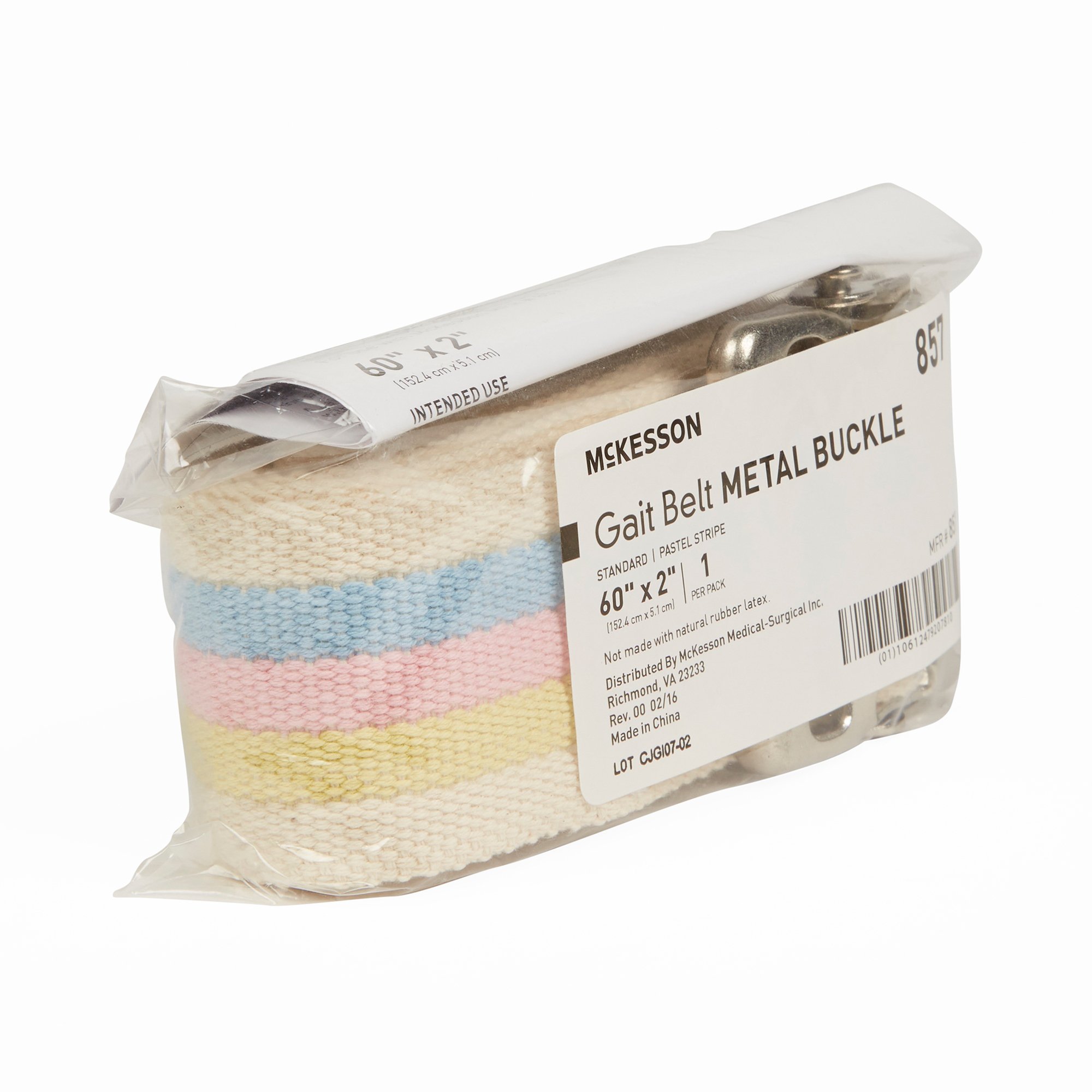 McKesson Brand - 857 McKesson Pastel Stripe Gait Belt