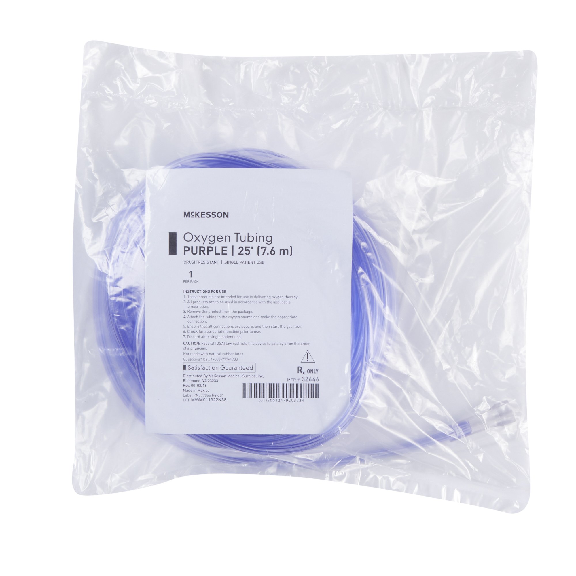 McKesson Brand 32646 - McKesson Oxygen Tubing - 1/Each, 25/Case