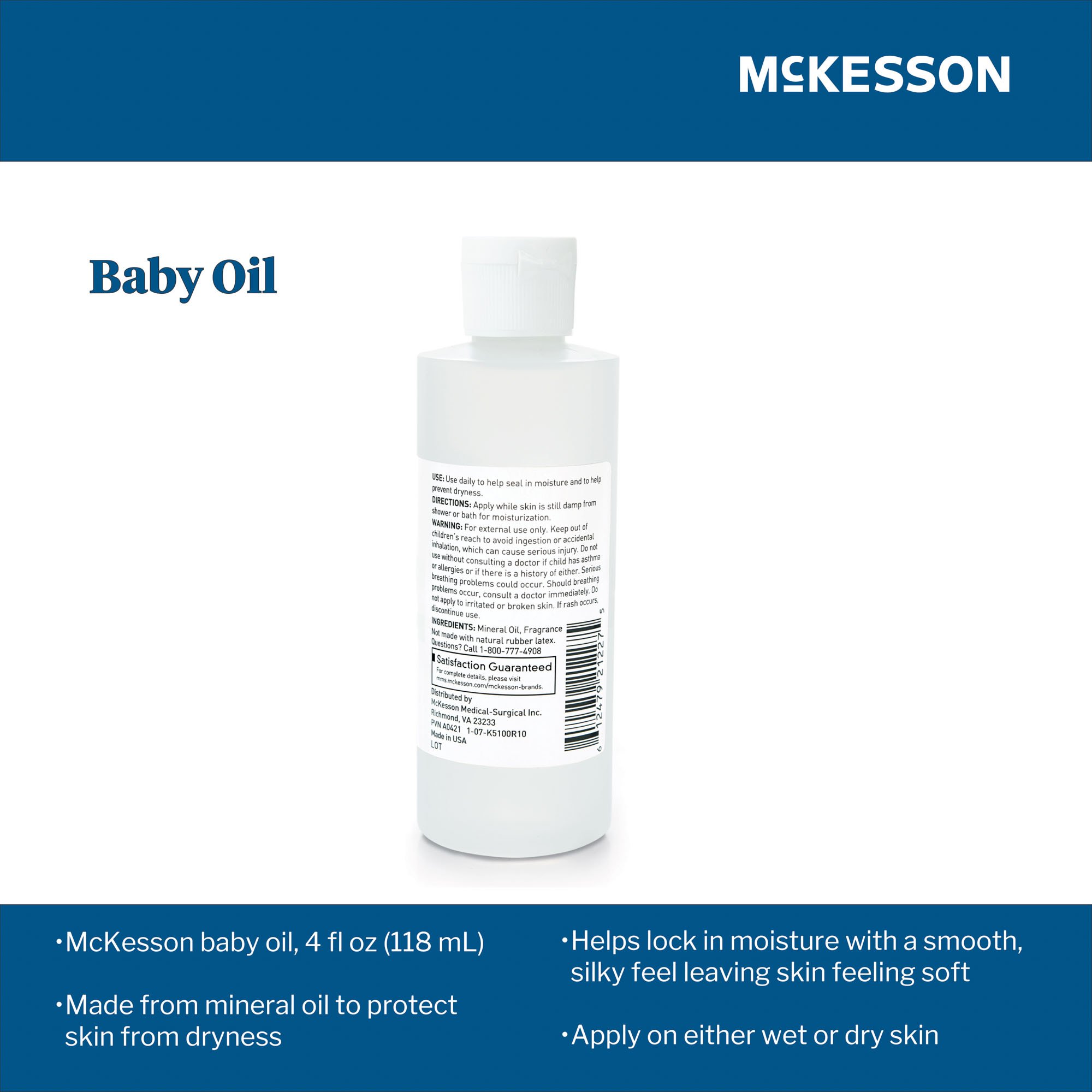 McKesson Brand 16-6399 - McKesson Baby Oil - 1/Each, 96/Case