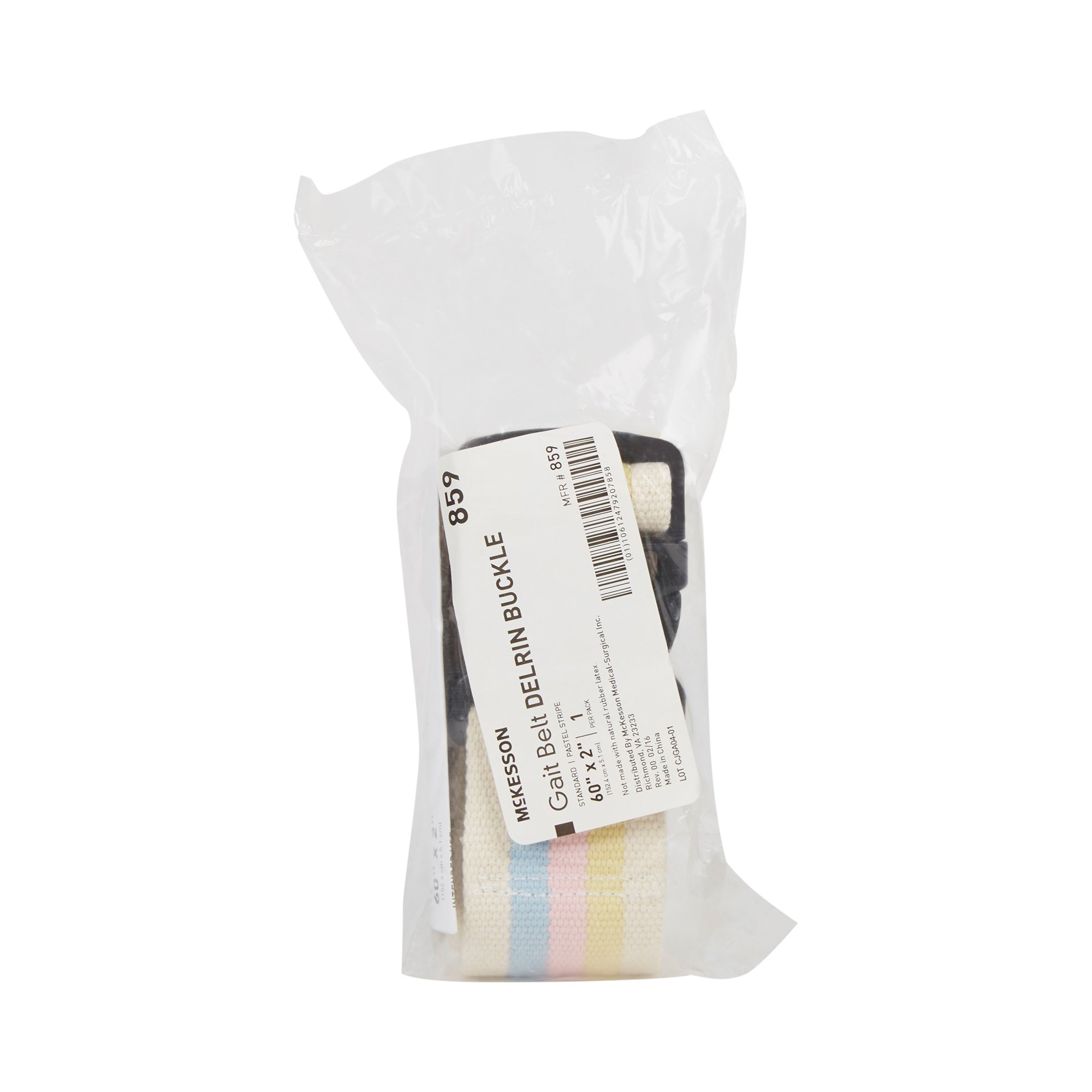 McKesson Brand - 859 McKesson Pastel Stripe Gait Belt