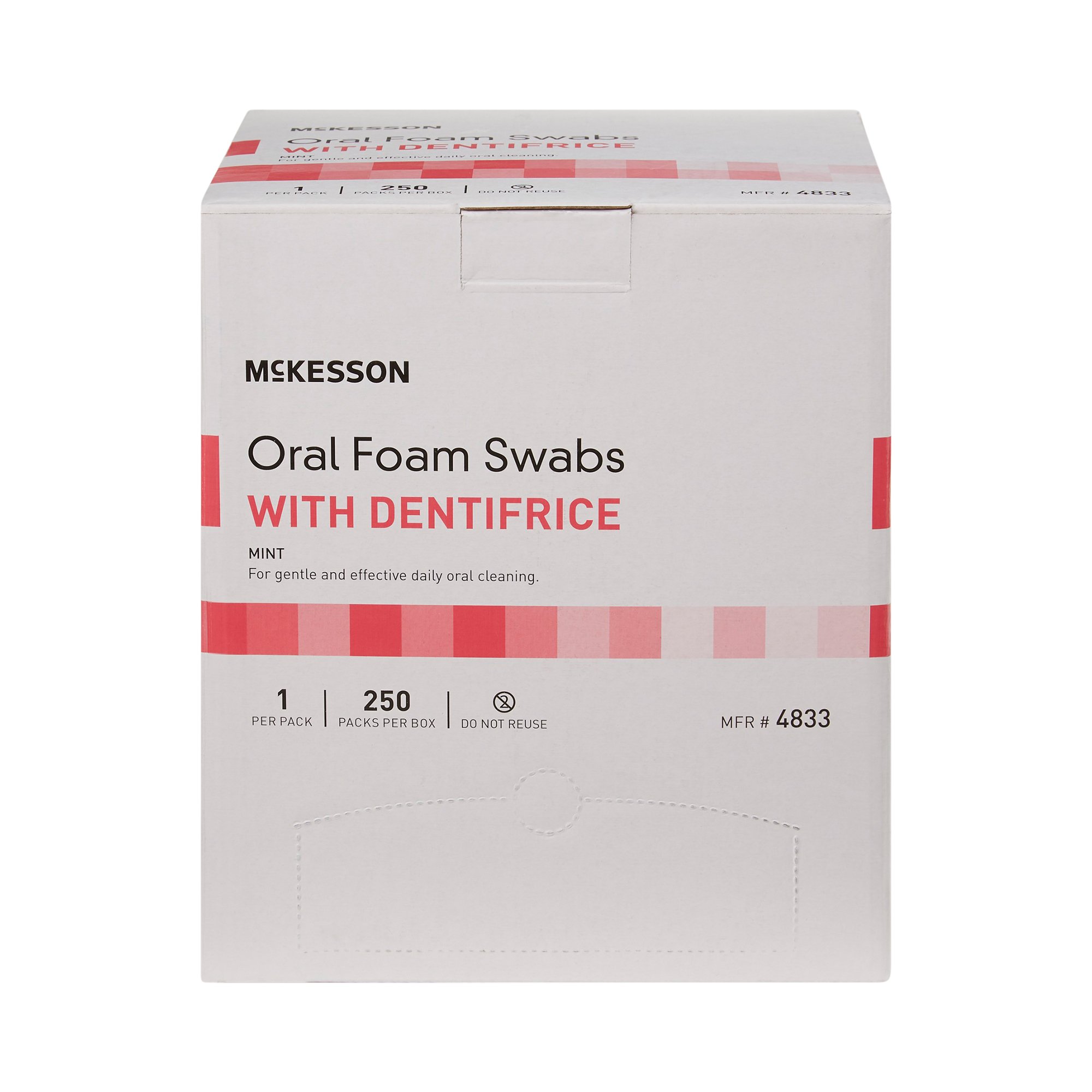 McKesson Brand - 4833 McKesson Oral Swabstick Foam Tip Dentifrice