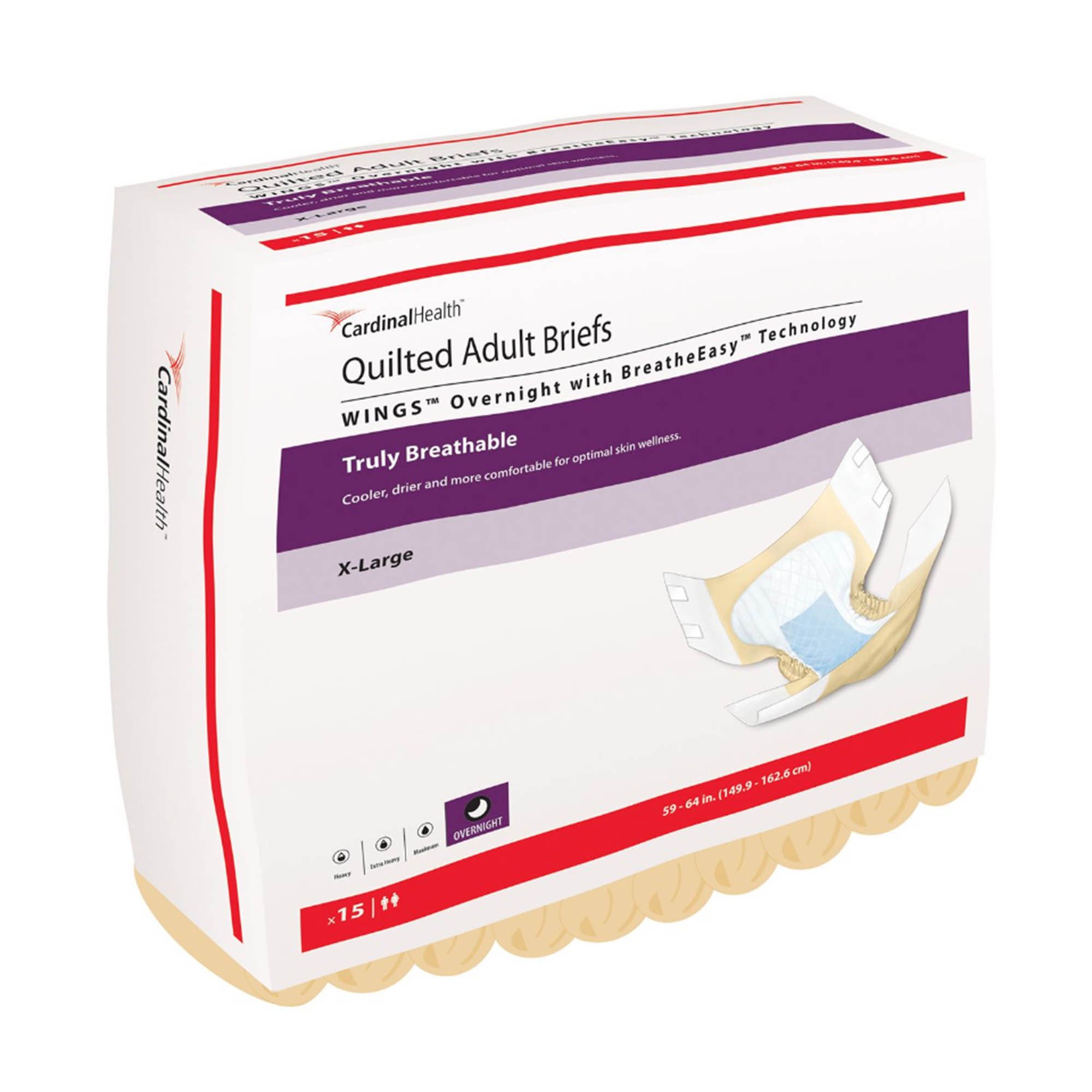 Cardinal - 67035 Wings™ Overnight Absorbency Incontinence Brief
