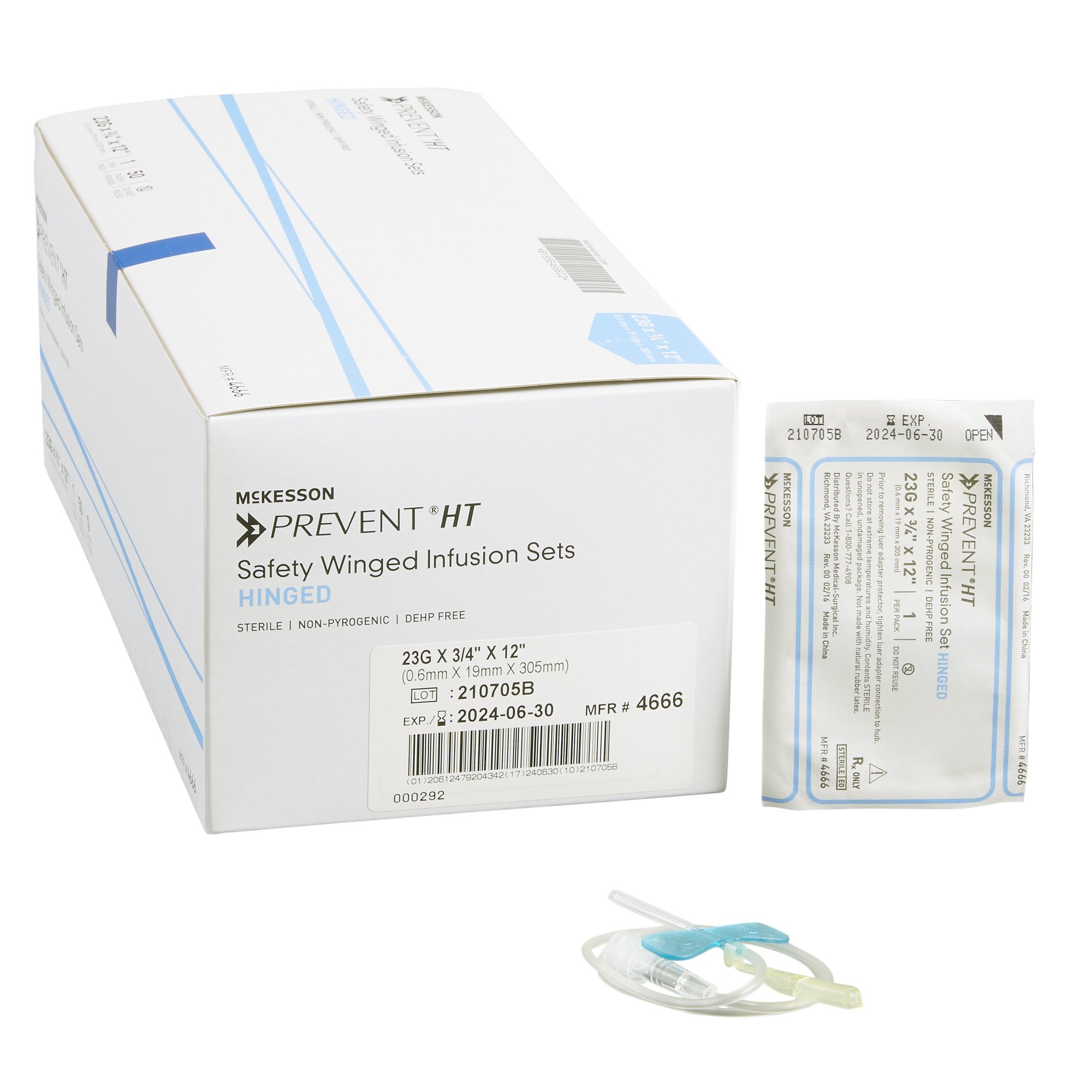 McKesson Brand - 4666 McKesson Prevent® Safety Winged Infusion Set