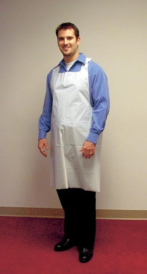 Tidi Products - 10401 General Purpose Apron One Size Fits Most White Disposable