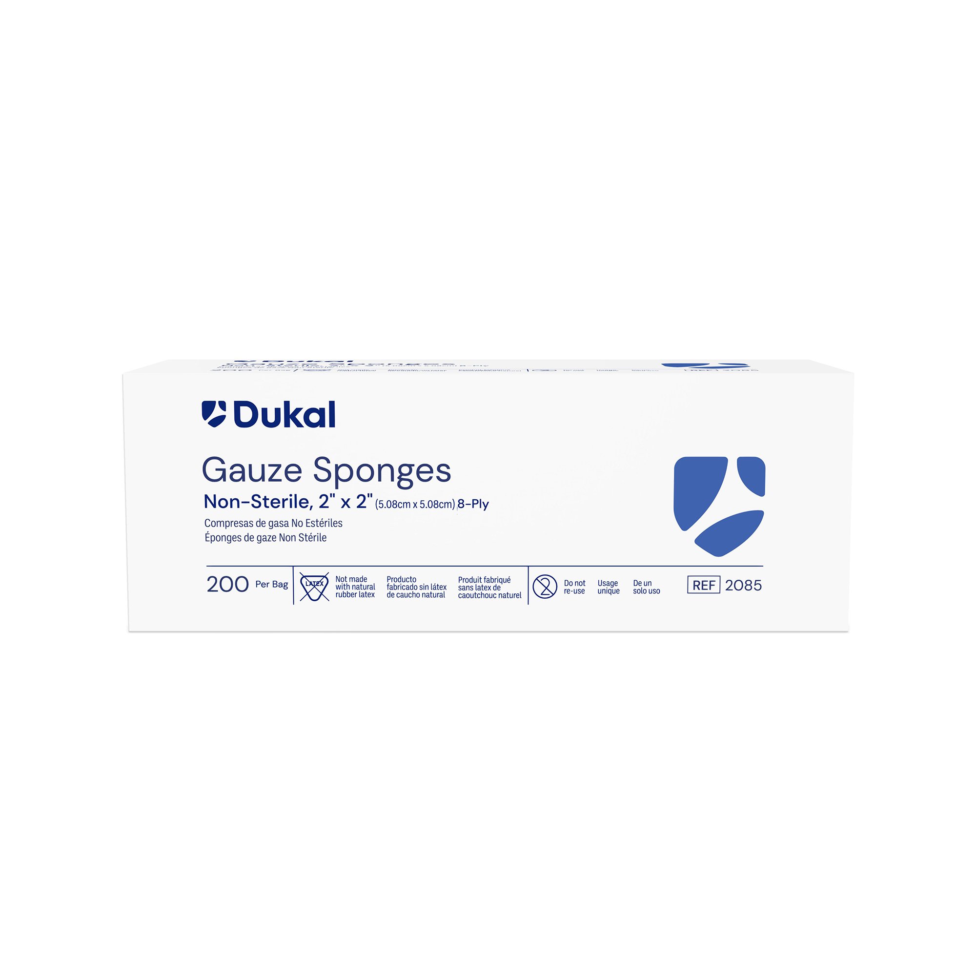 Dukal 2085 - Dukal™ Gauze Sponge, 2 x 2 Inch, 8-Ply - 200/Bag, 5000/Case