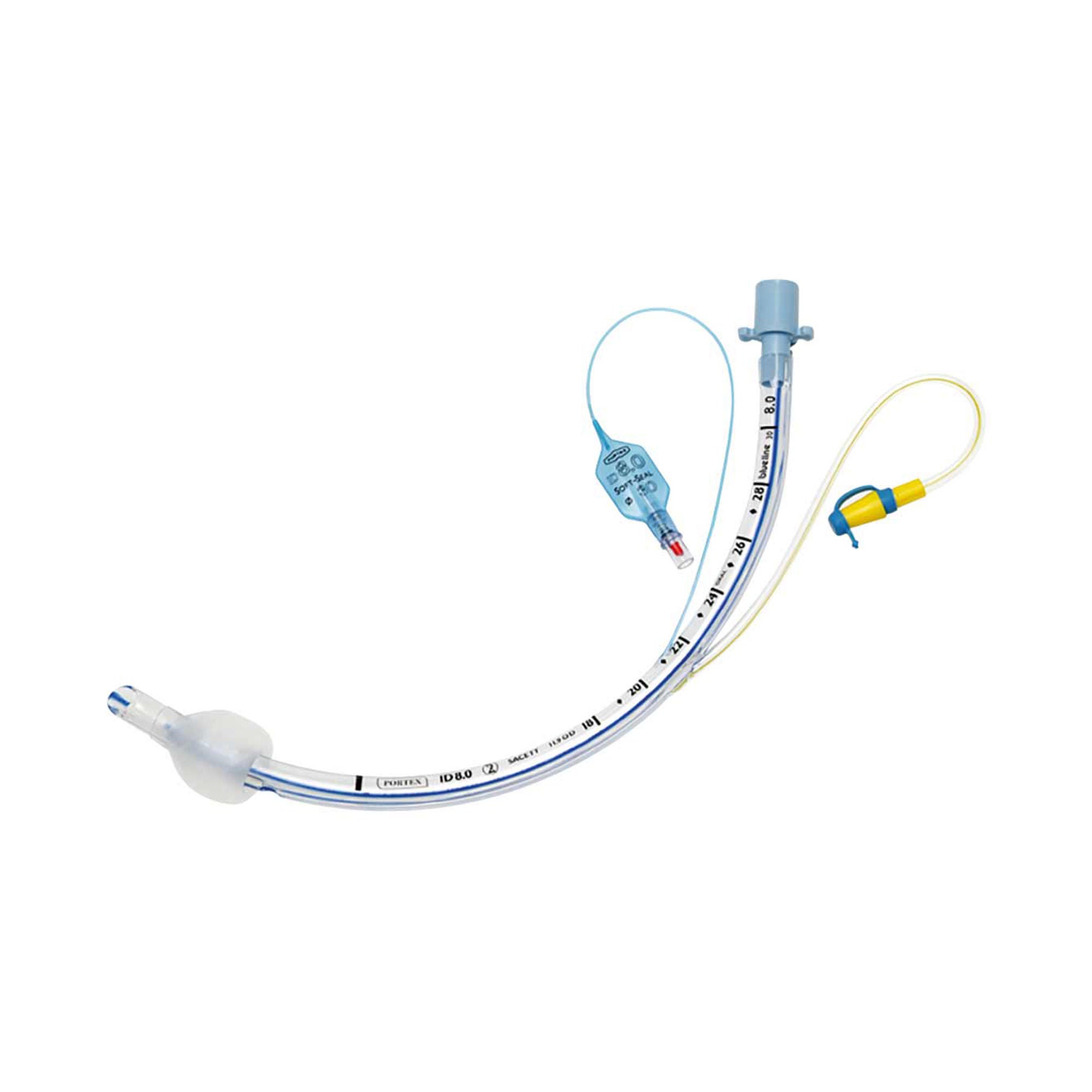ICU Medical FKA Smiths Medical - 100-189-060 Cuffed Endotracheal Tube Portex®SACETT® 290 mm Length Curved 6.0 mm ID Adult Murphy Eye