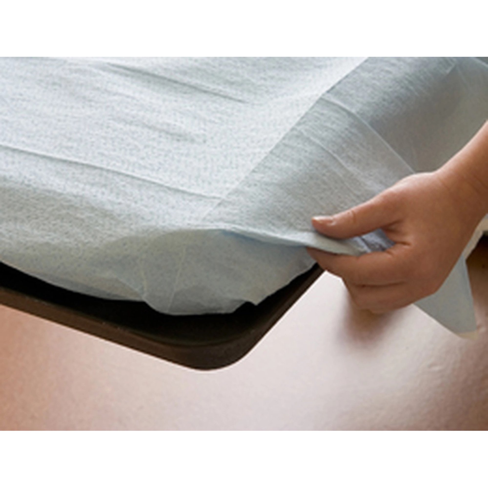 Graham Medical Products 52166 - Graham Medical Blue / White Flat Stretcher Sheet, 40 x 90 Inch - 50/Case