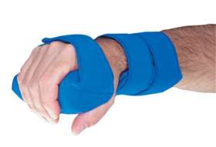Alimed - 2970002249 Wrist / Hand Splint AliMed® Grip Ethafoam / Kydex® Thermoplastic Left Hand Blue One Size Fits Most