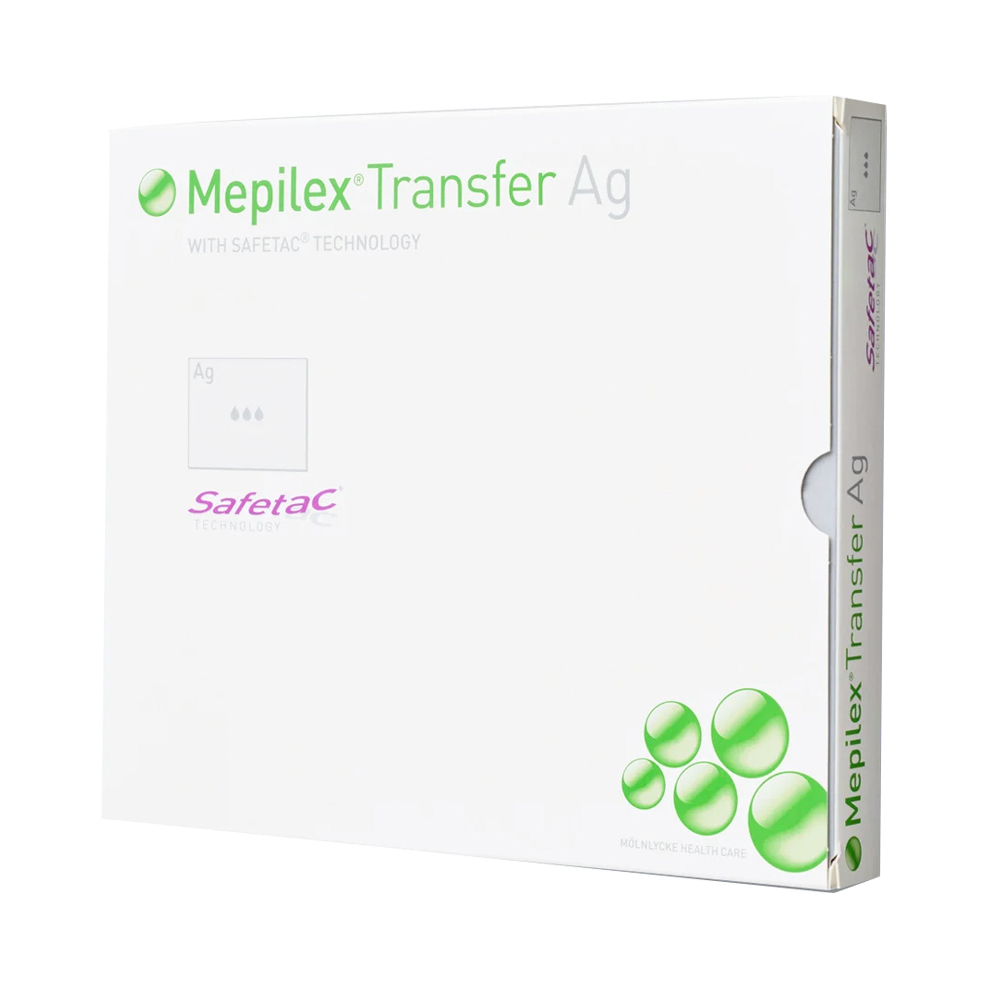 Molnlycke 394890 - Mepilex® Transfer Ag Foam Dressing with Silver, 6 x 8 Inch - 1/Each, 10/Box, 50/Case