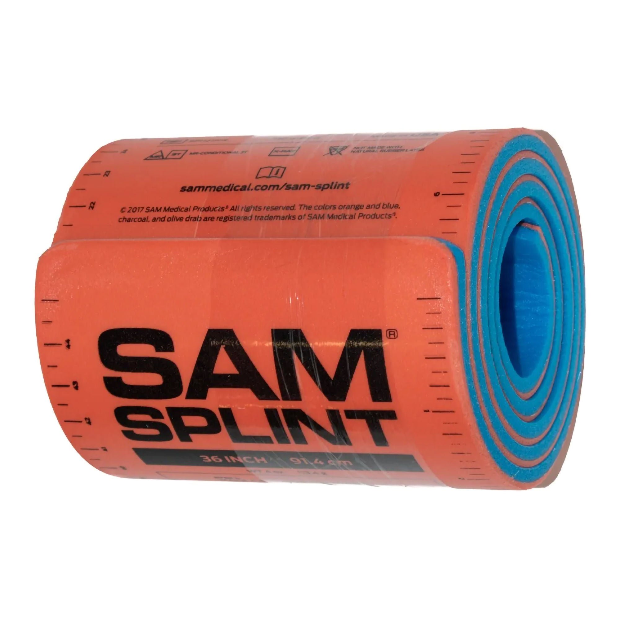 Performance Health - 081243922 SAM® Moldable Splint Rolled Splint Foam / Aluminum Orange / Blue 4 X 46 Inch