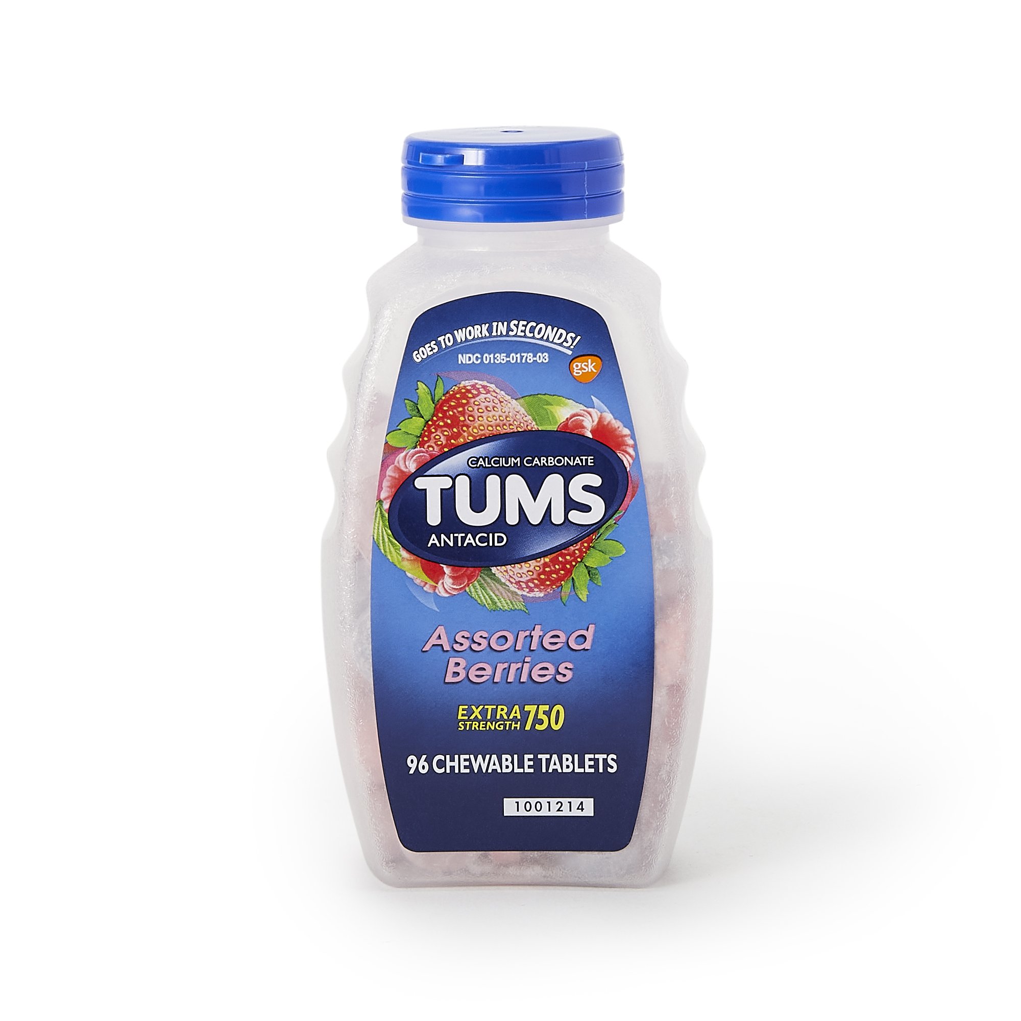 Glaxo Consumer Products - 00135017803 Tums® Extra Strength 750 Antacid Chewable Tablets Assorted Berries