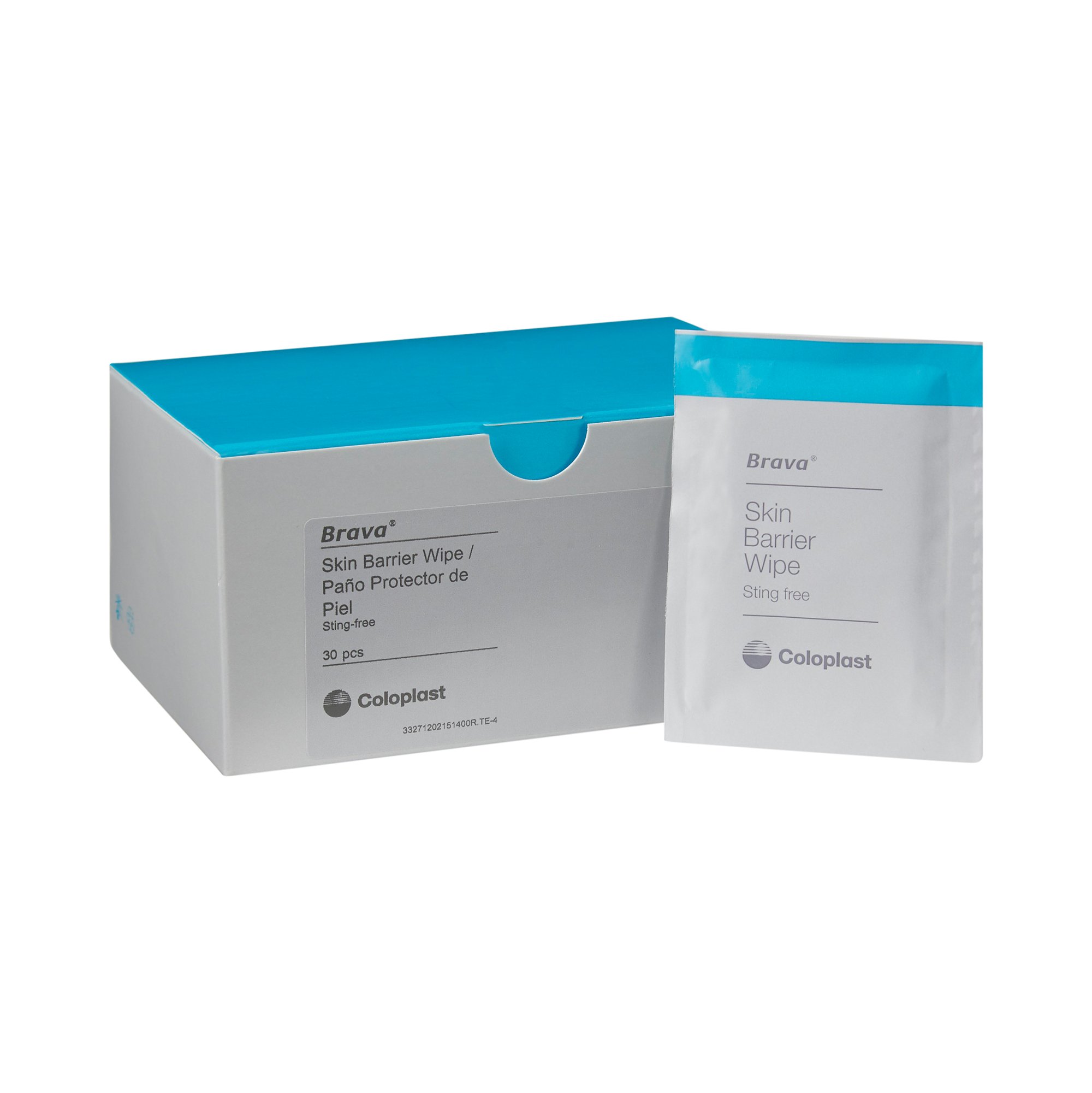 Coloplast 120215 - Brava® Sting-Free Skin Barrier Wipes, 2.75 x 4 Inch - 1/Each, 30/Box